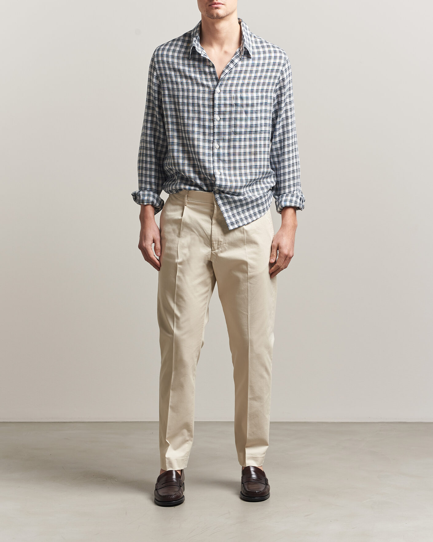 Heren | Broeken | NN07 | Bill Pleated Trousers Ivory