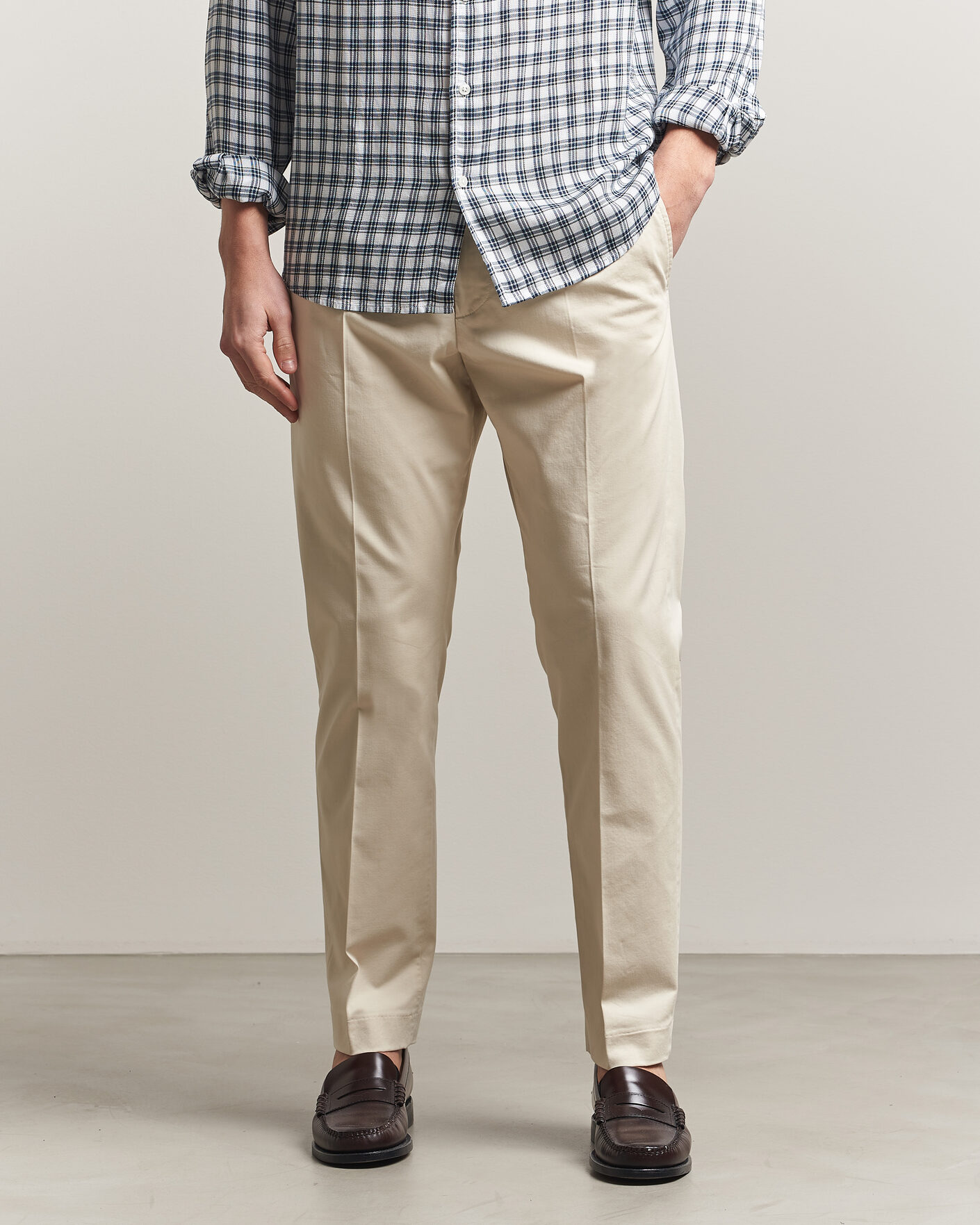 Heren | Broeken | NN07 | Bill Pleated Trousers Ivory