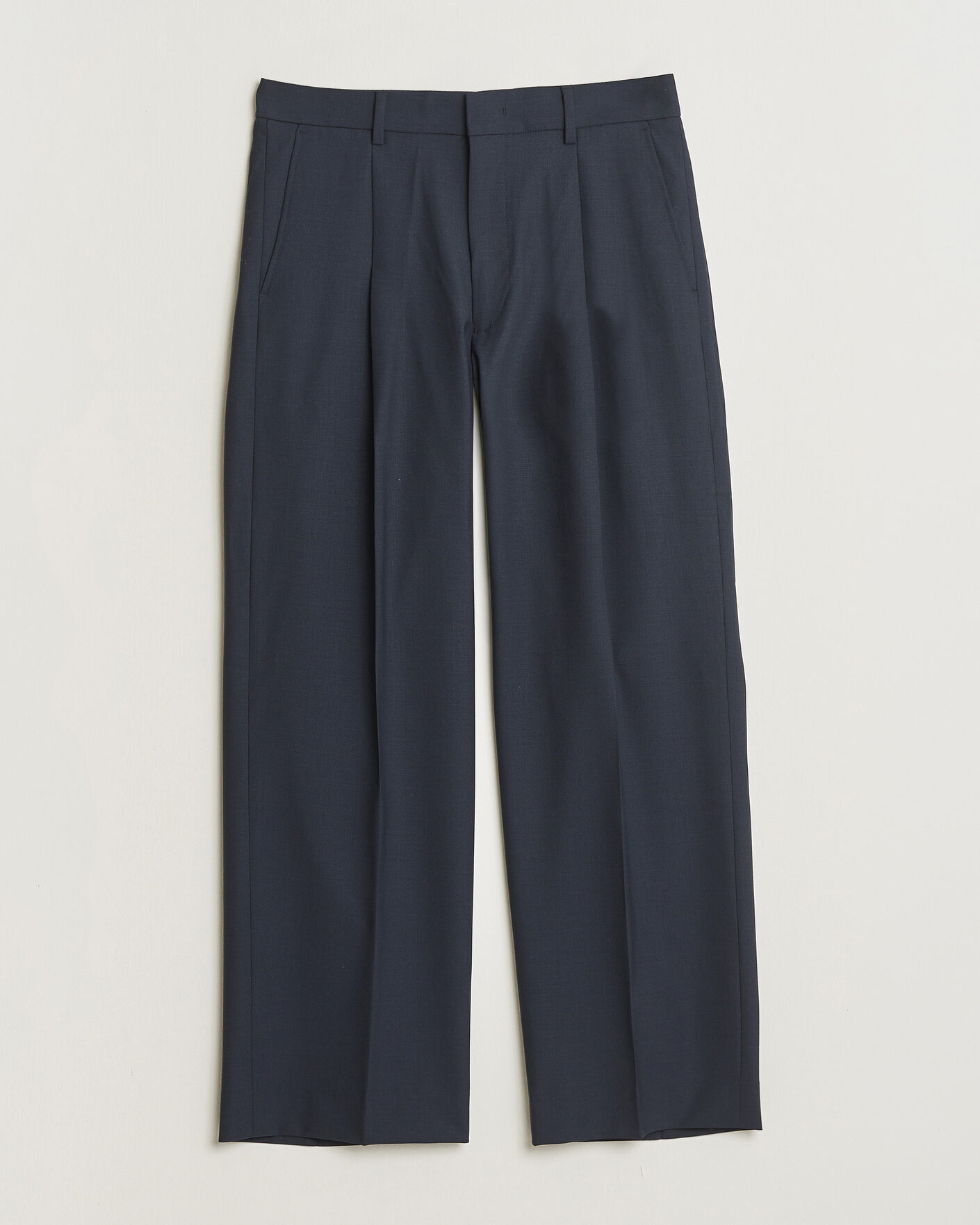 Heren | Broeken | NN07 | Kay Summer Wool Drawstring Trousers Deep Navy