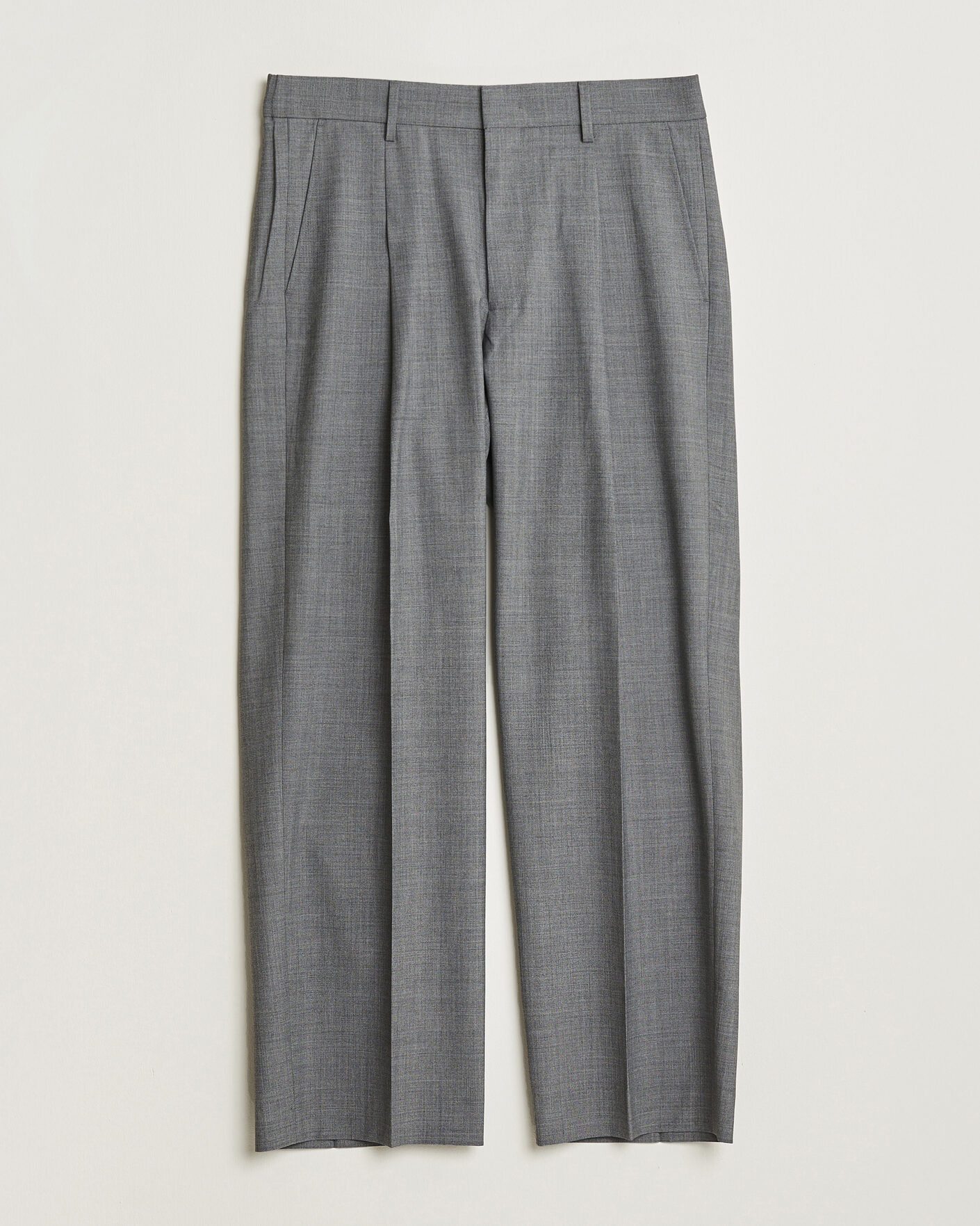 Heren | Broeken | NN07 | Kay Summer Wool Drawstring Trousers Light Grey Melange