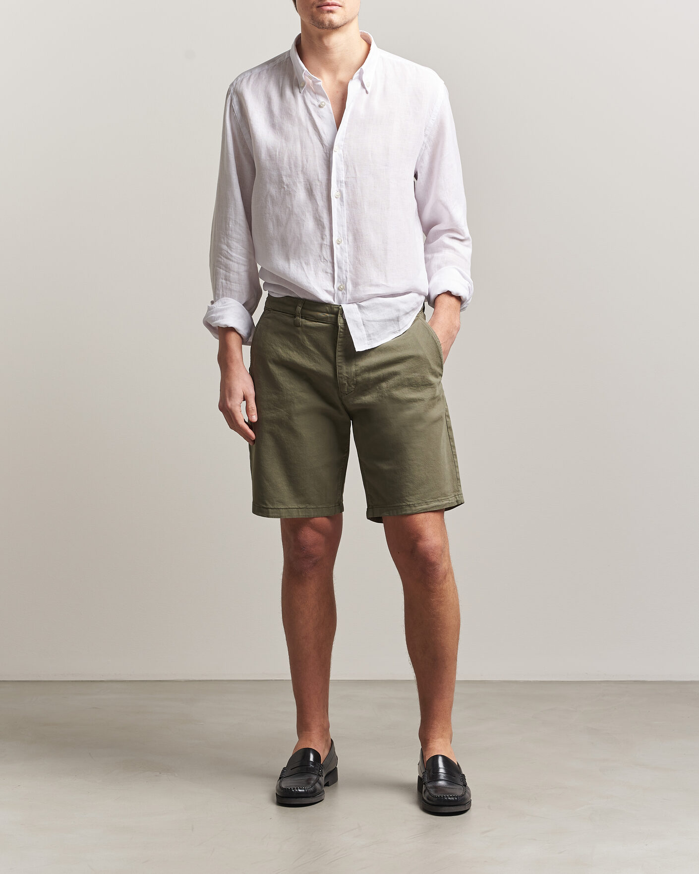 Heren | Korte broek | NN07 | Aden Regular Fit Chino Shorts Capers Green
