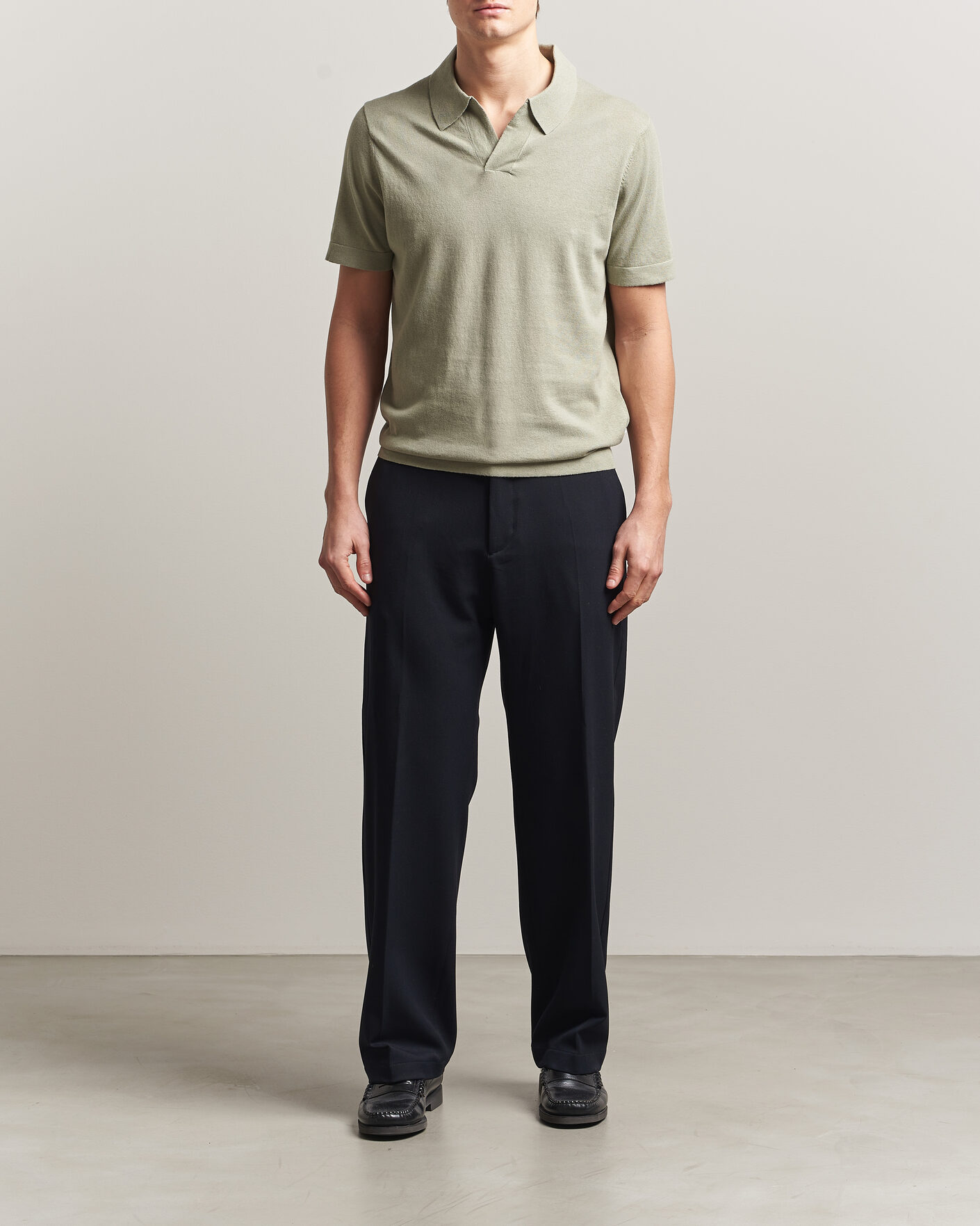 Heren | Polo's | NN07 | Ryan Cotton/Linen Polo Sage Green