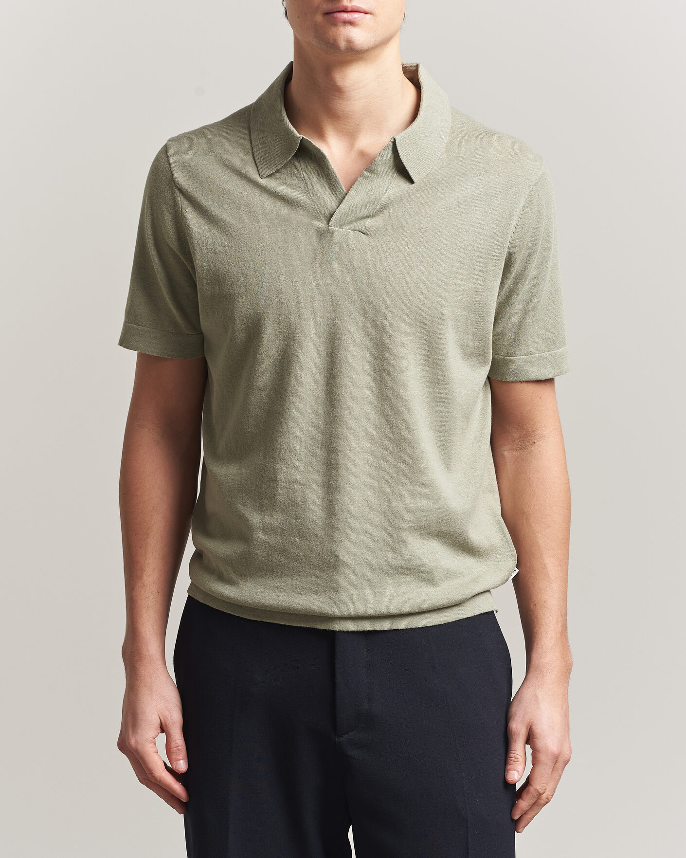 Heren | Polo's | NN07 | Ryan Cotton/Linen Polo Sage Green
