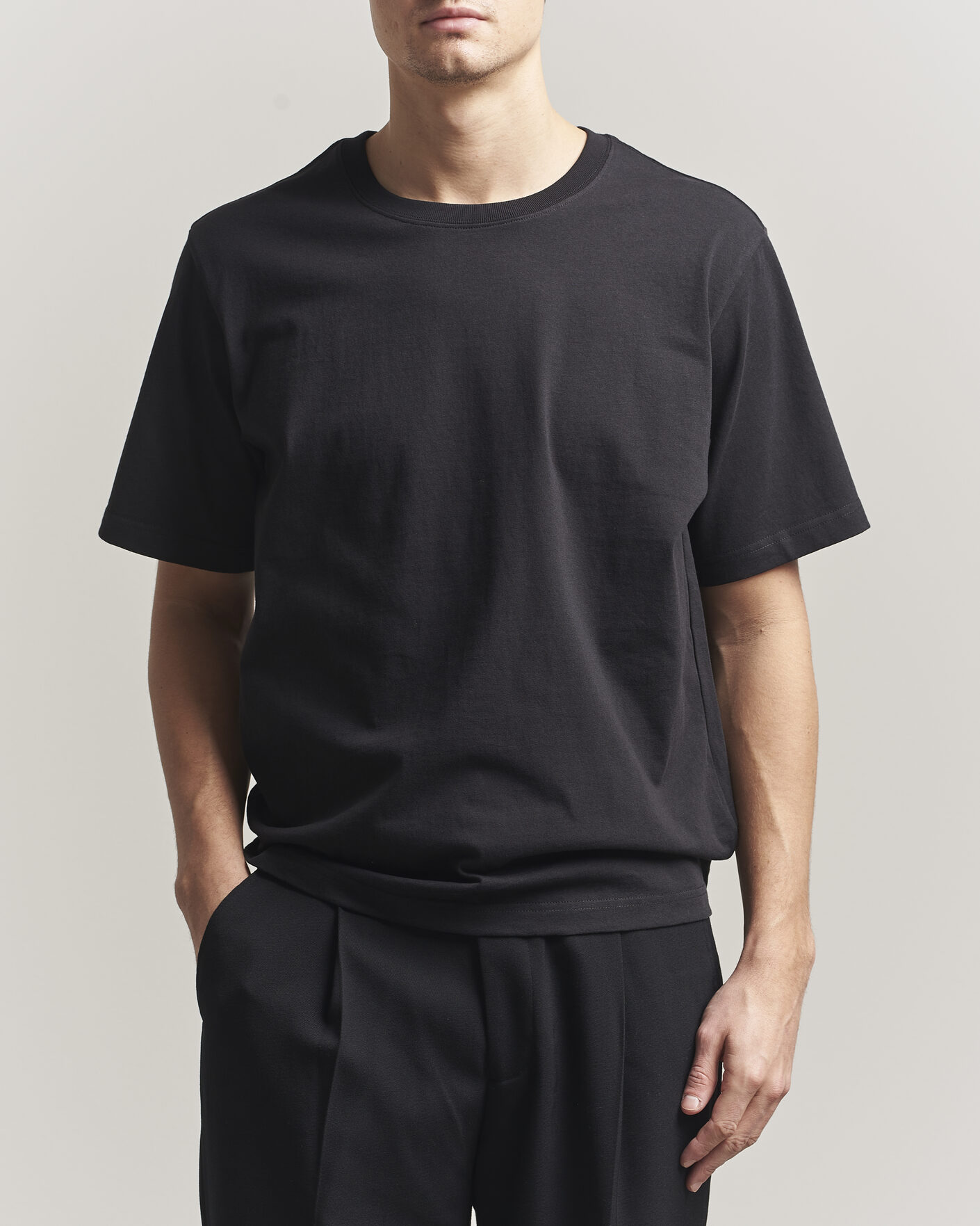 Heren | T-shirts | NN07 | Jett Washed Printed Crew Neck T-Shirt Black