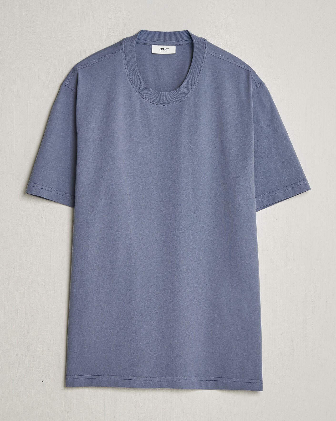 Heren | T-shirts | NN07 | Adam Pima Crew Neck T-Shirt Stone Blue