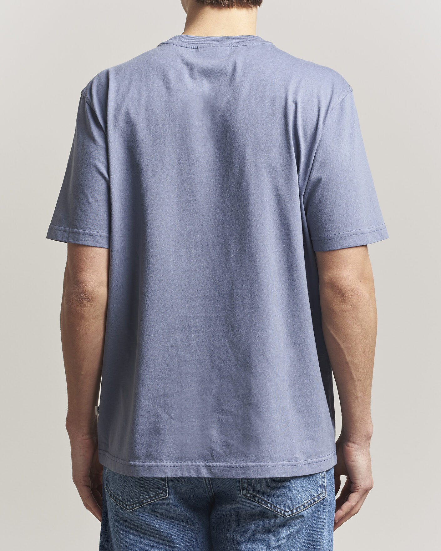 Heren | T-shirts | NN07 | Adam Pima Crew Neck T-Shirt Stone Blue
