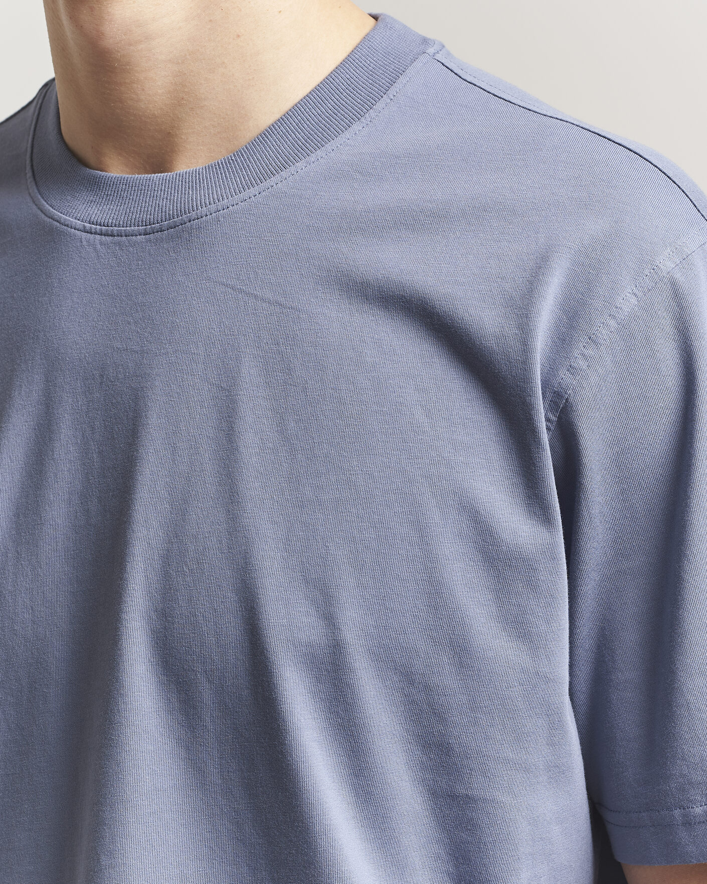 Heren | T-shirts | NN07 | Adam Pima Crew Neck T-Shirt Stone Blue