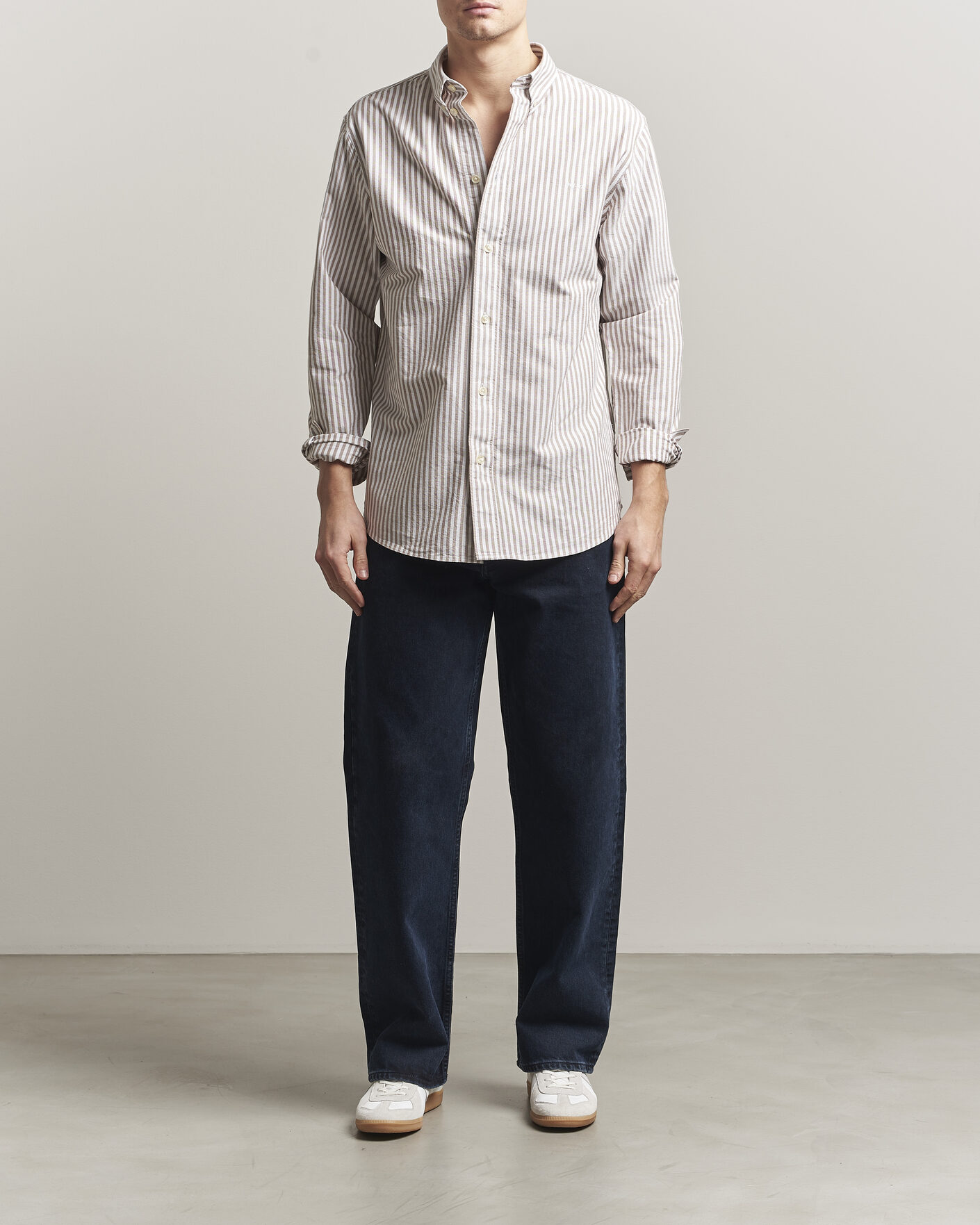 Heren | Overhemden | NN07 | Colby Oxford Shirt Terracotta/White