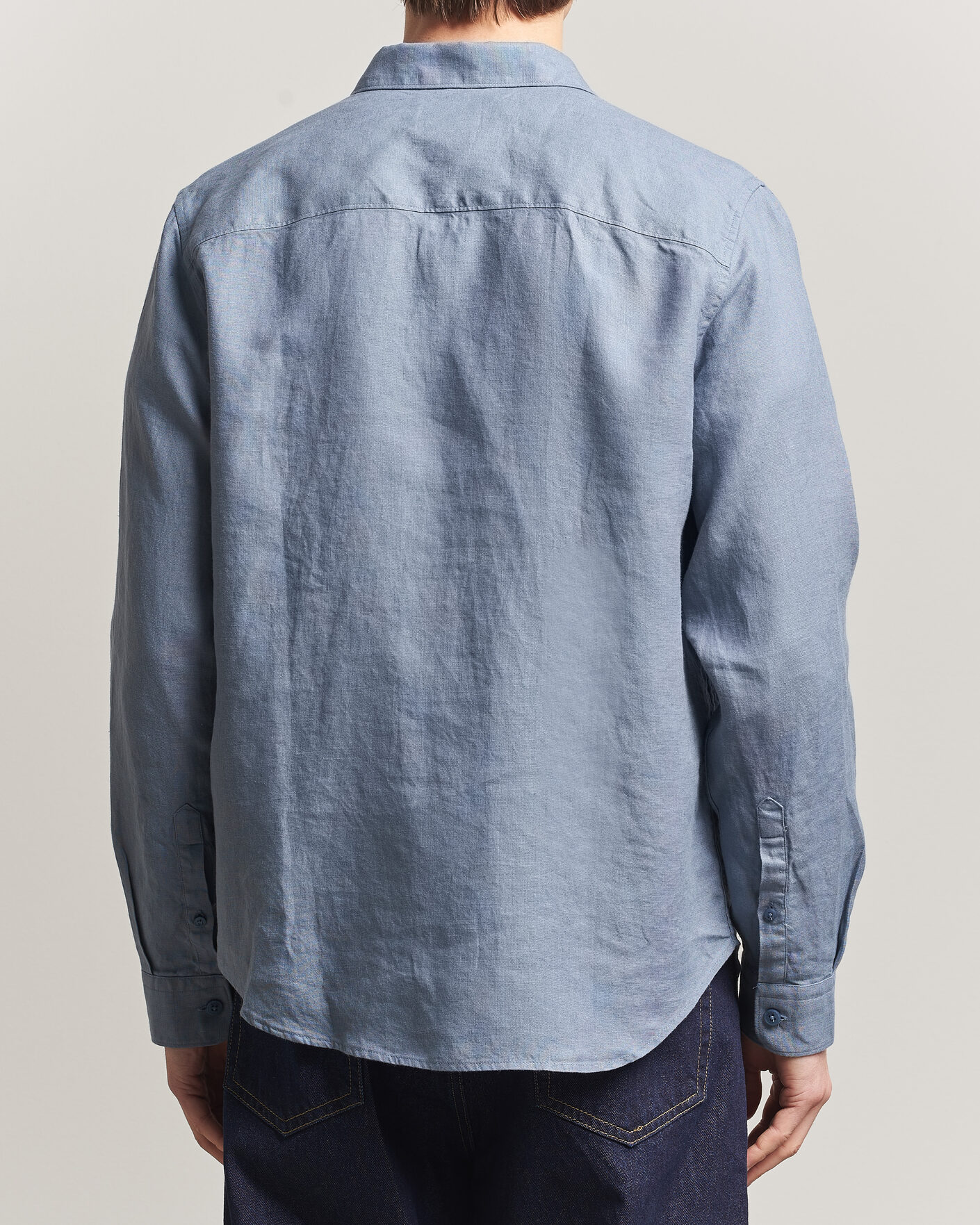 Heren | Overhemden | NN07 | Enzo Linen Shirt Stone Blue
