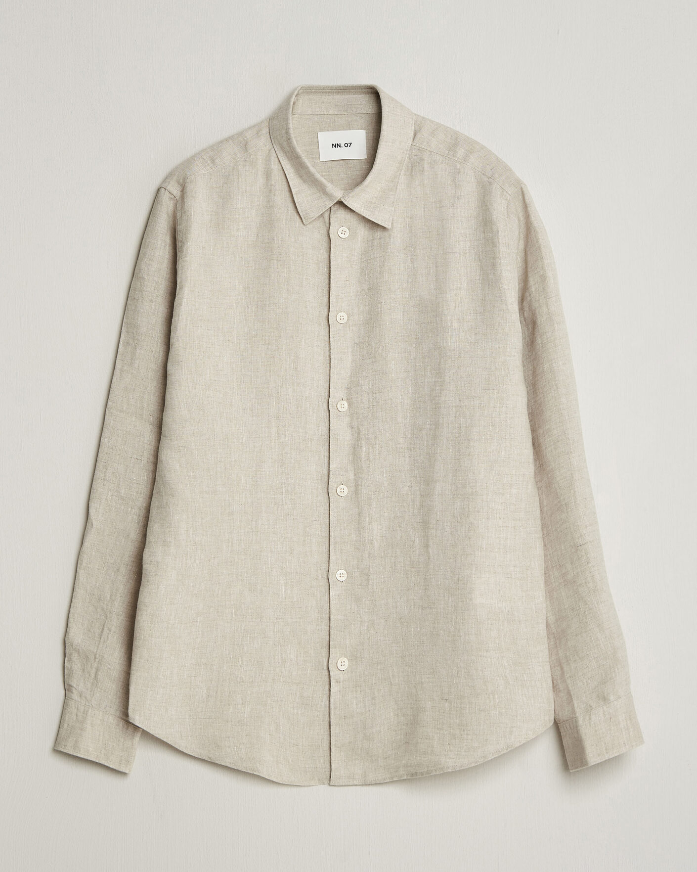 Heren | Overhemden | NN07 | Enzo Linen Shirt Oat