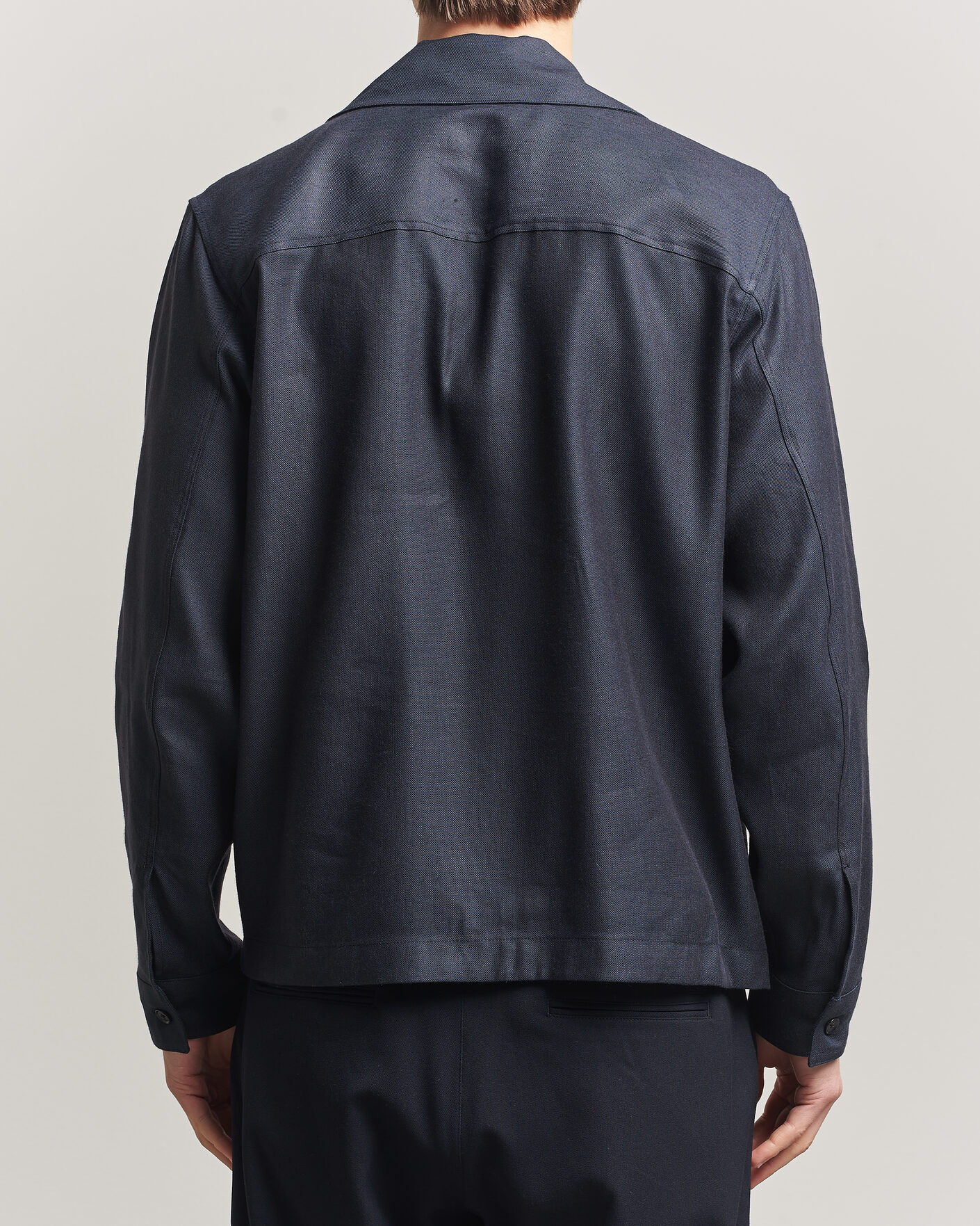 Heren | Overhemden | NN07 | Alban Linen/Viscose Overshirt Deep Navy