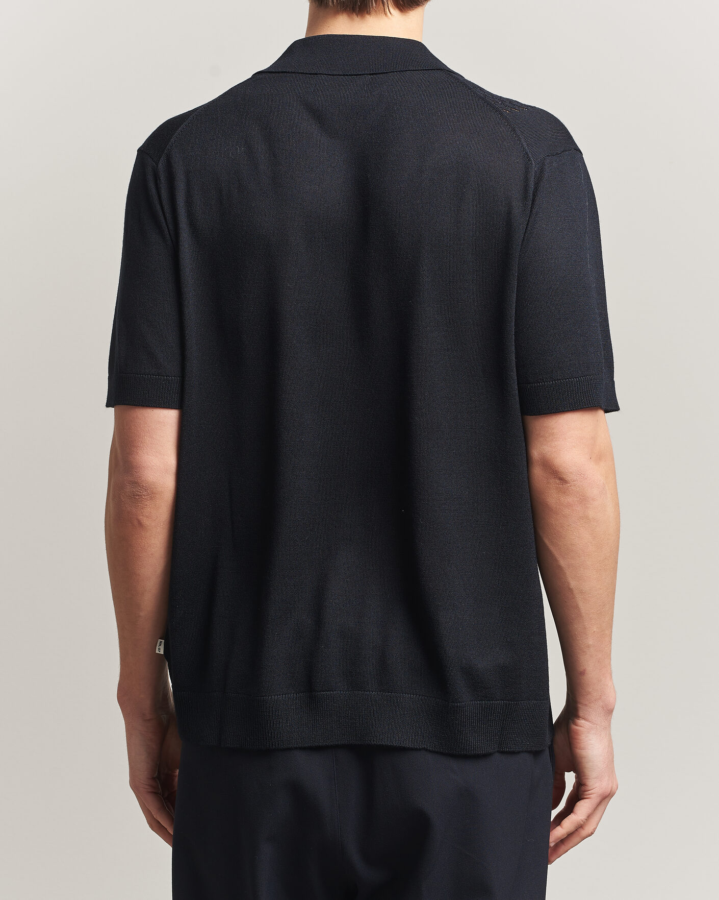 Heren | Overhemden | NN07 | Thor Knitted Short Sleeve Shirt Deep Navy