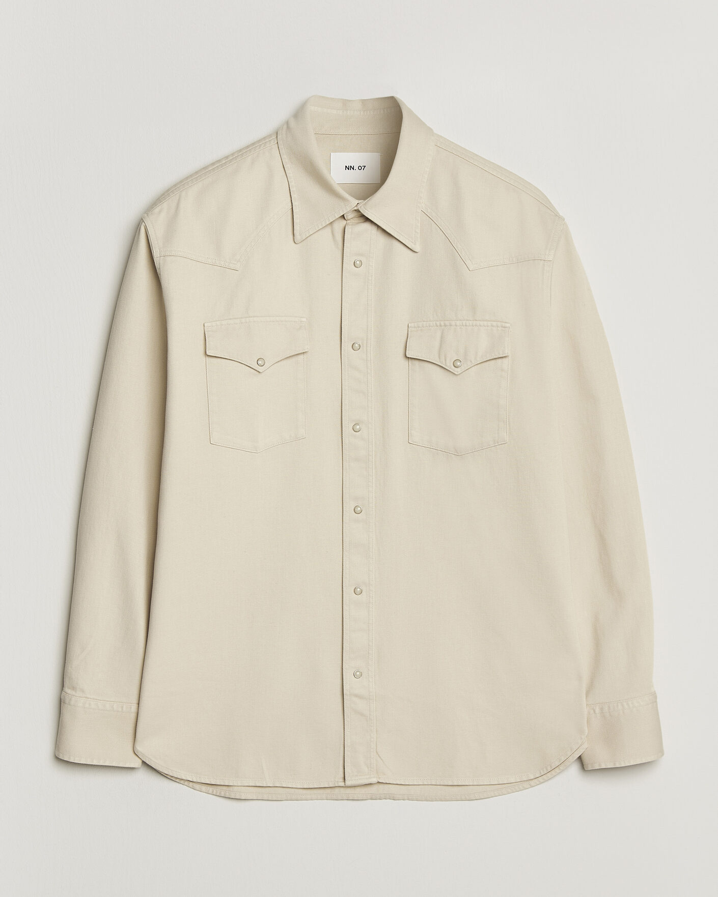 Heren | Overhemden | NN07 | Ricky Western Denim Shirt Ivory