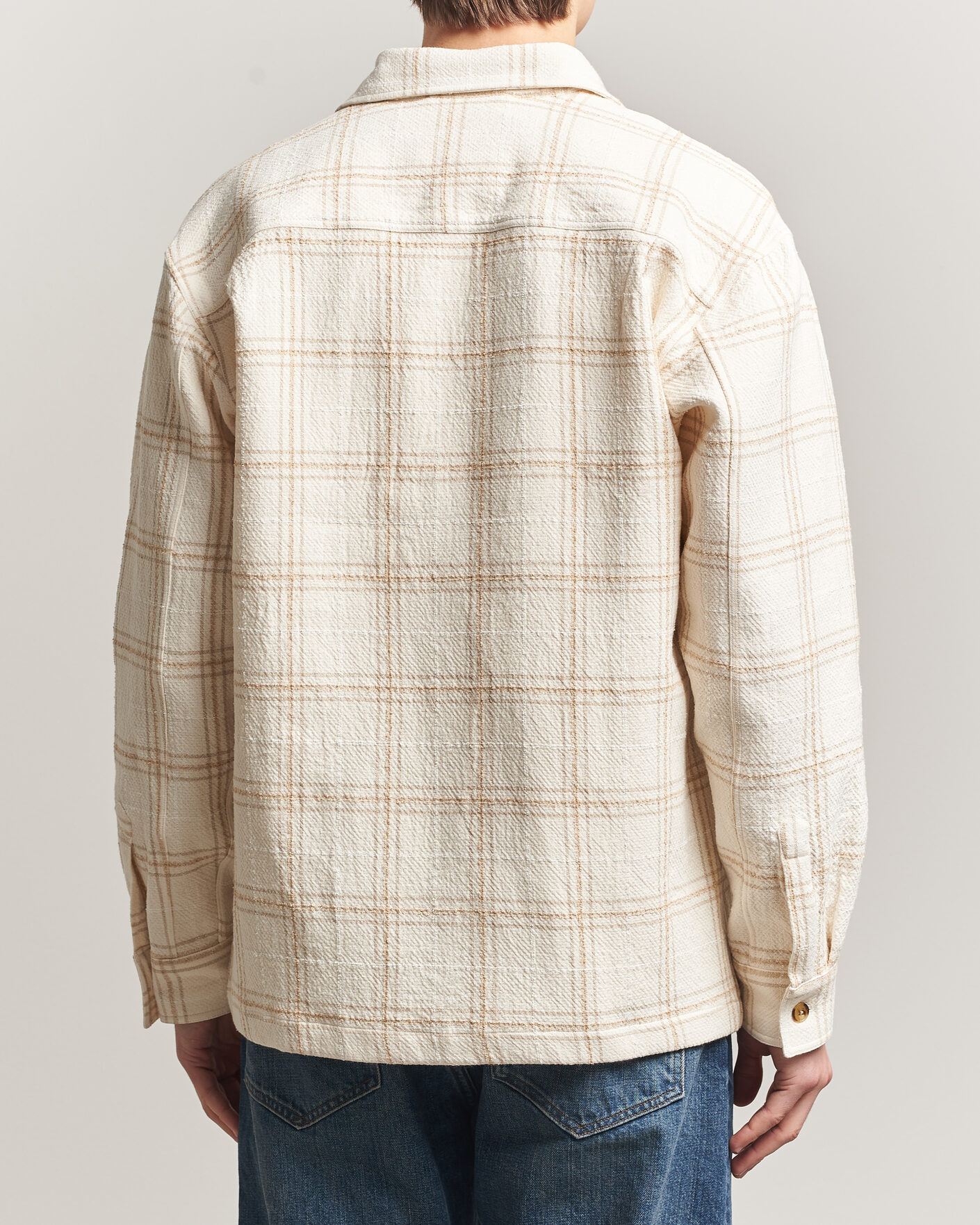 Heren | Overhemden | NN07 | Adwin Checked Overshirt Ivory