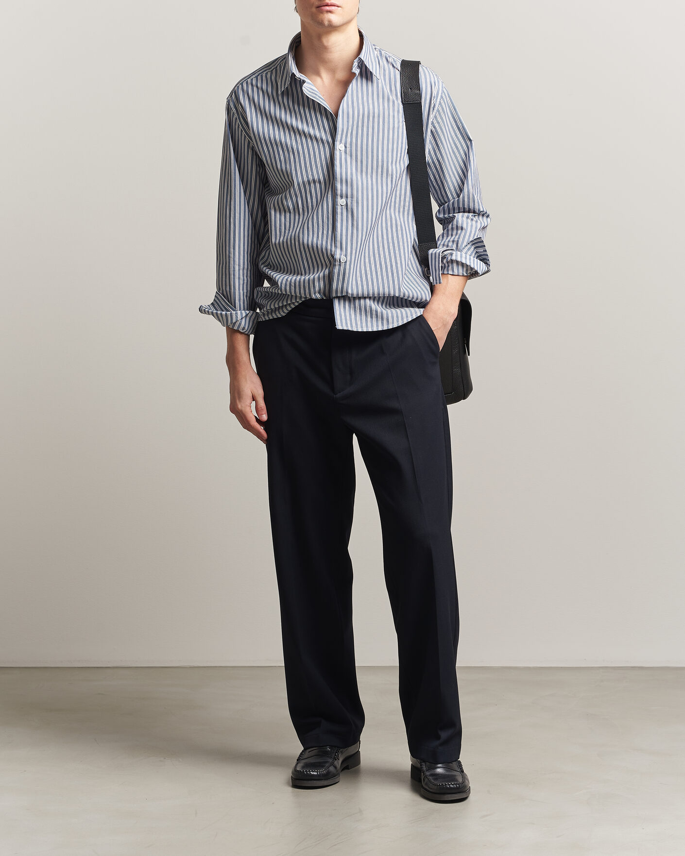 Heren | Overhemden | NN07 | Freddy Striped Shirt Sea Spray Green