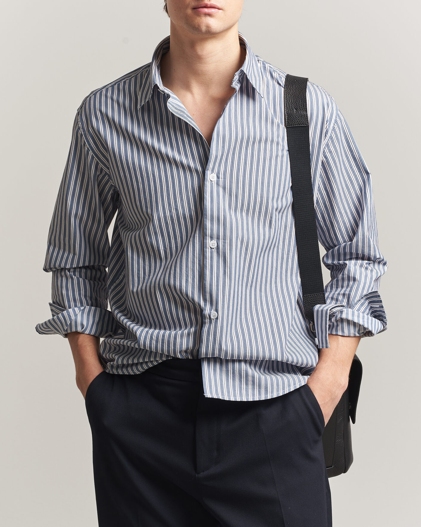 Heren | Overhemden | NN07 | Freddy Striped Shirt Sea Spray Green