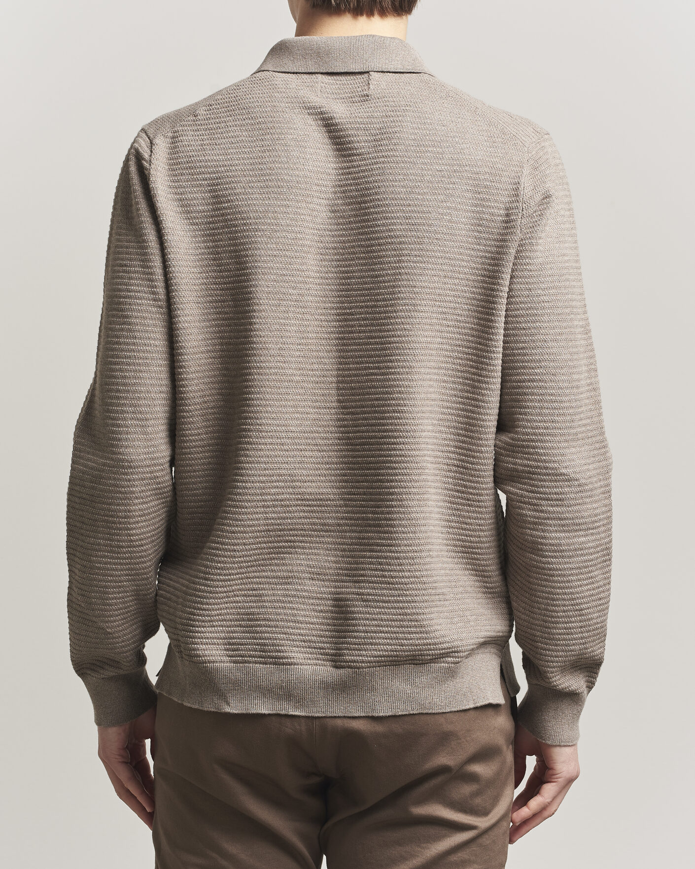 Heren | Truien | NN07 | Paul Knitted Long Sleeve Polo Mable Husk