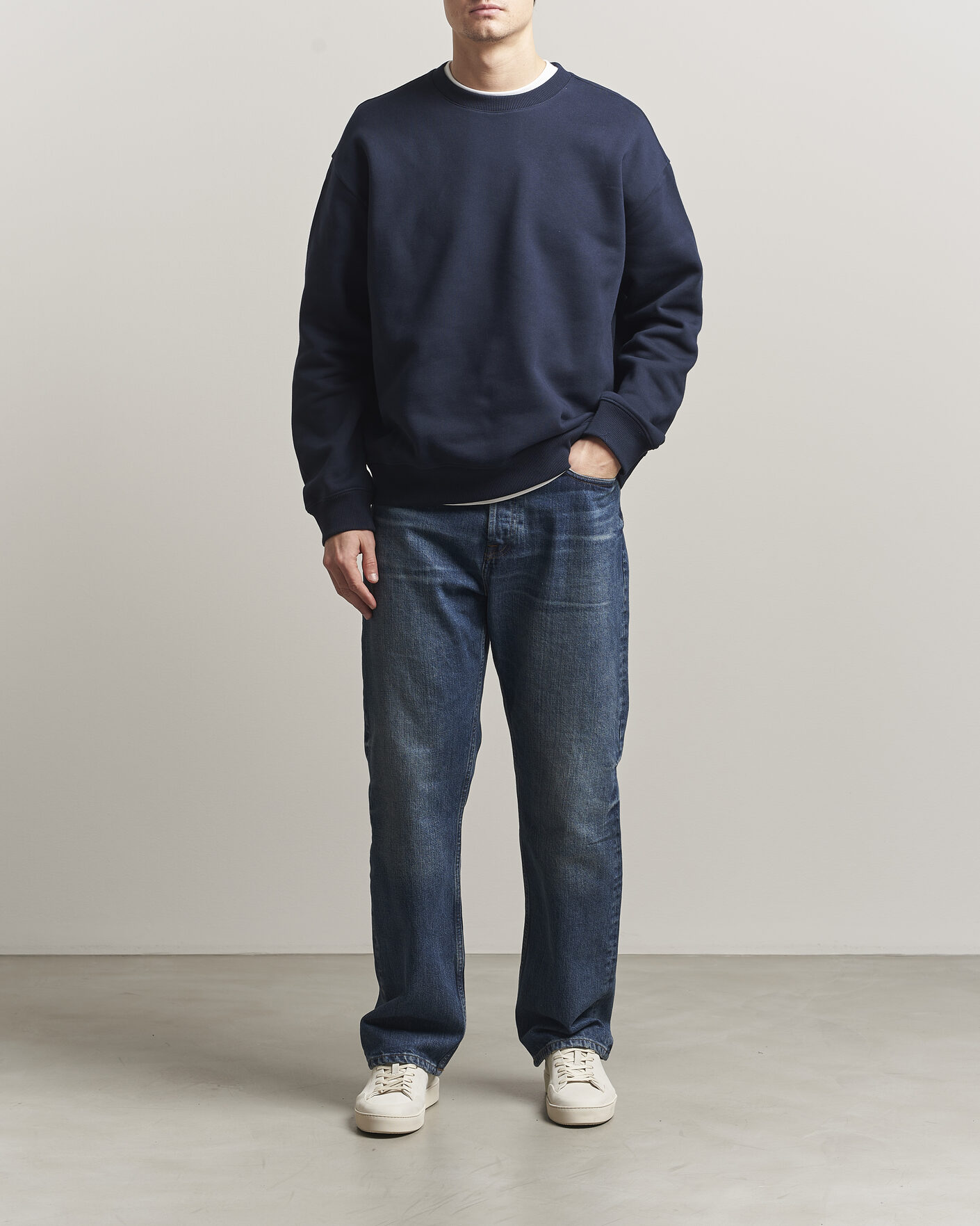 Heren | Truien | NN07 | David Crew Neck Sweatshirt Navy Blue