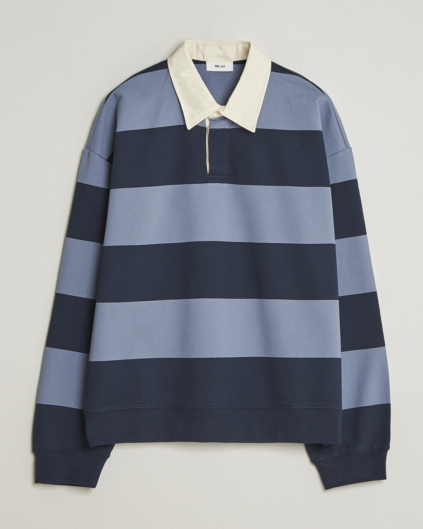 Heren | Truien | NN07 | David Rugby Sweater Blue Stripe