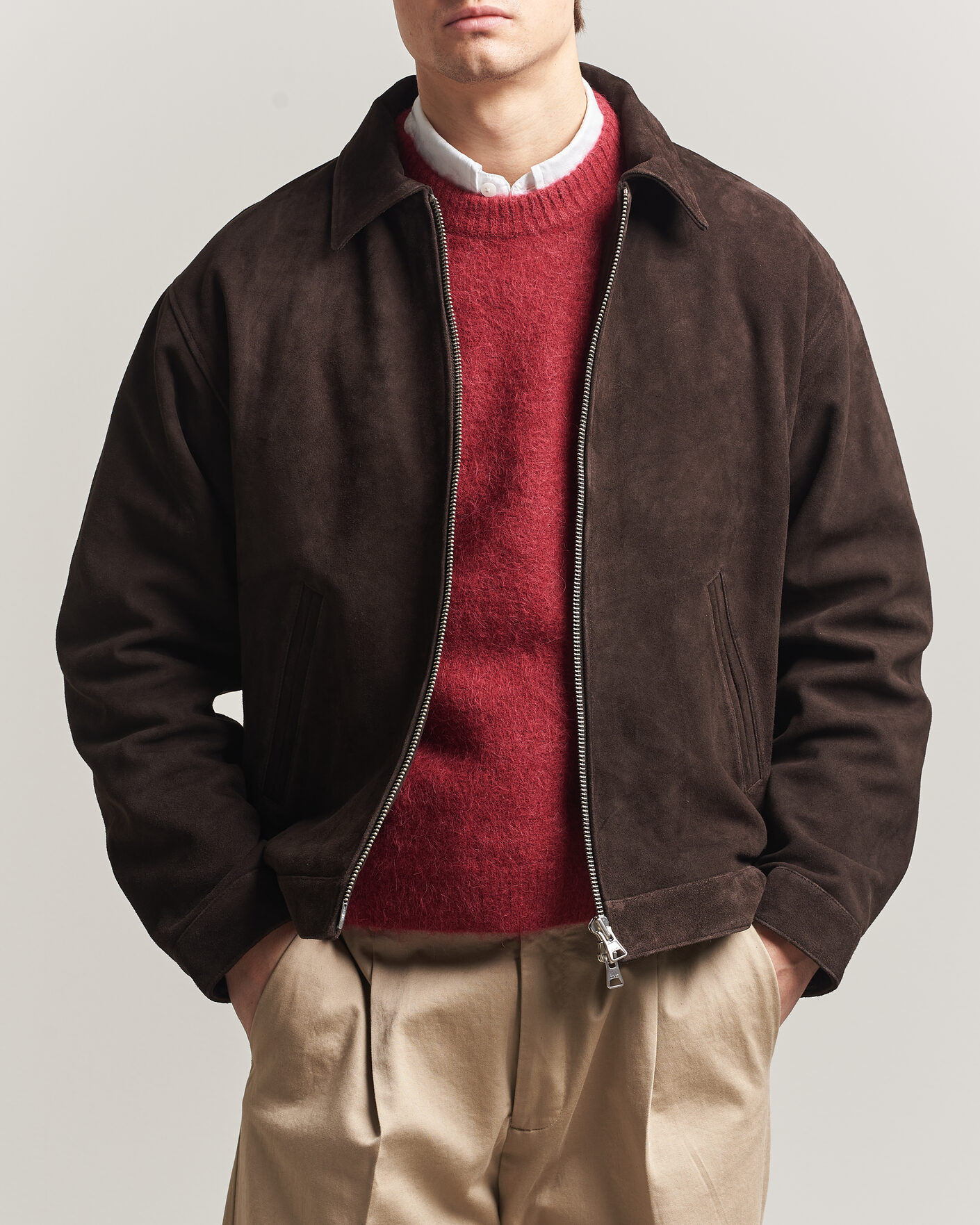 Heren | Jassen | NN07 | Petrus Suede Jacket Deep Truffle