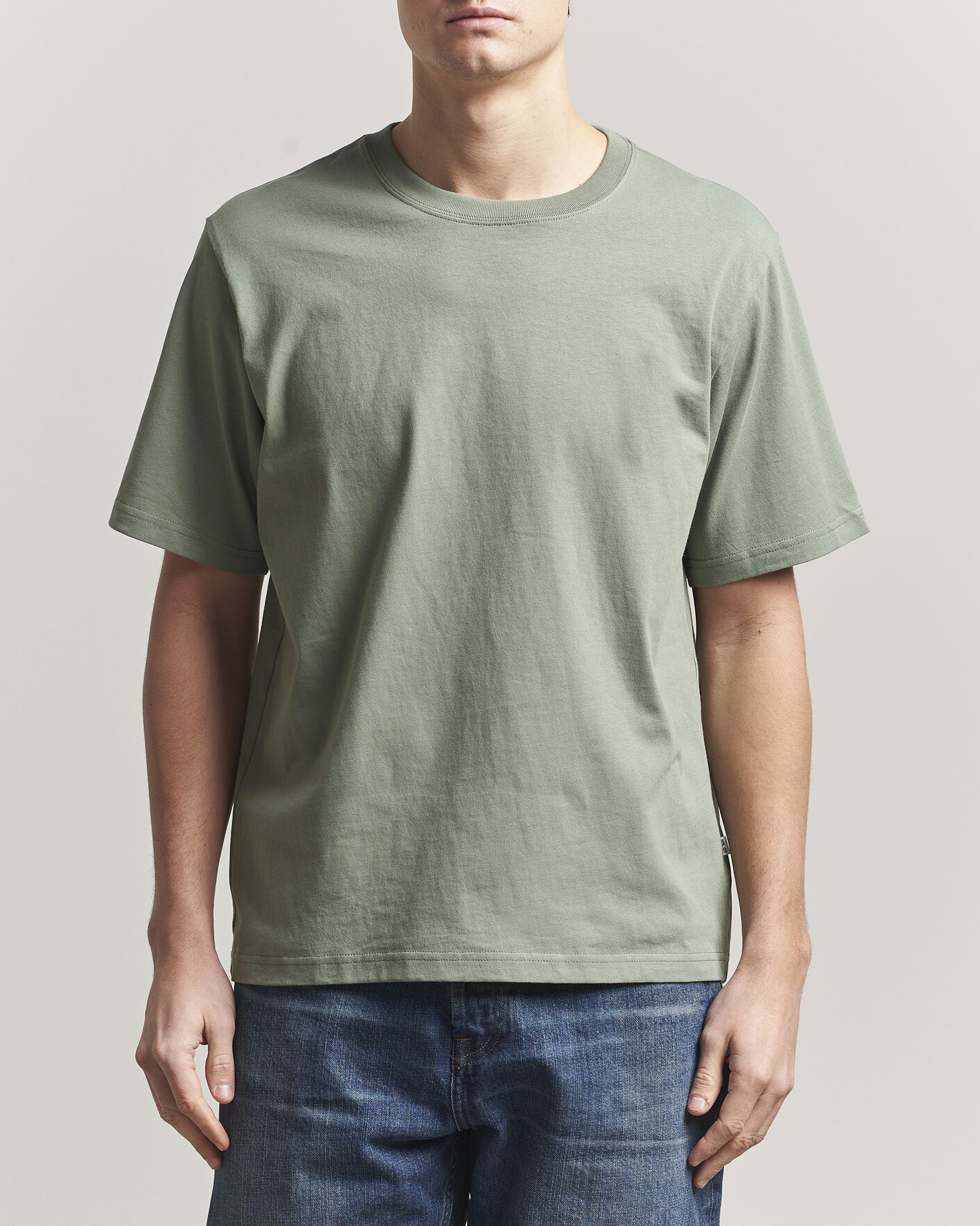 Heren | T-shirts | NN07 | Jett Washed Crew Neck T-Shirt Sea Spray Green