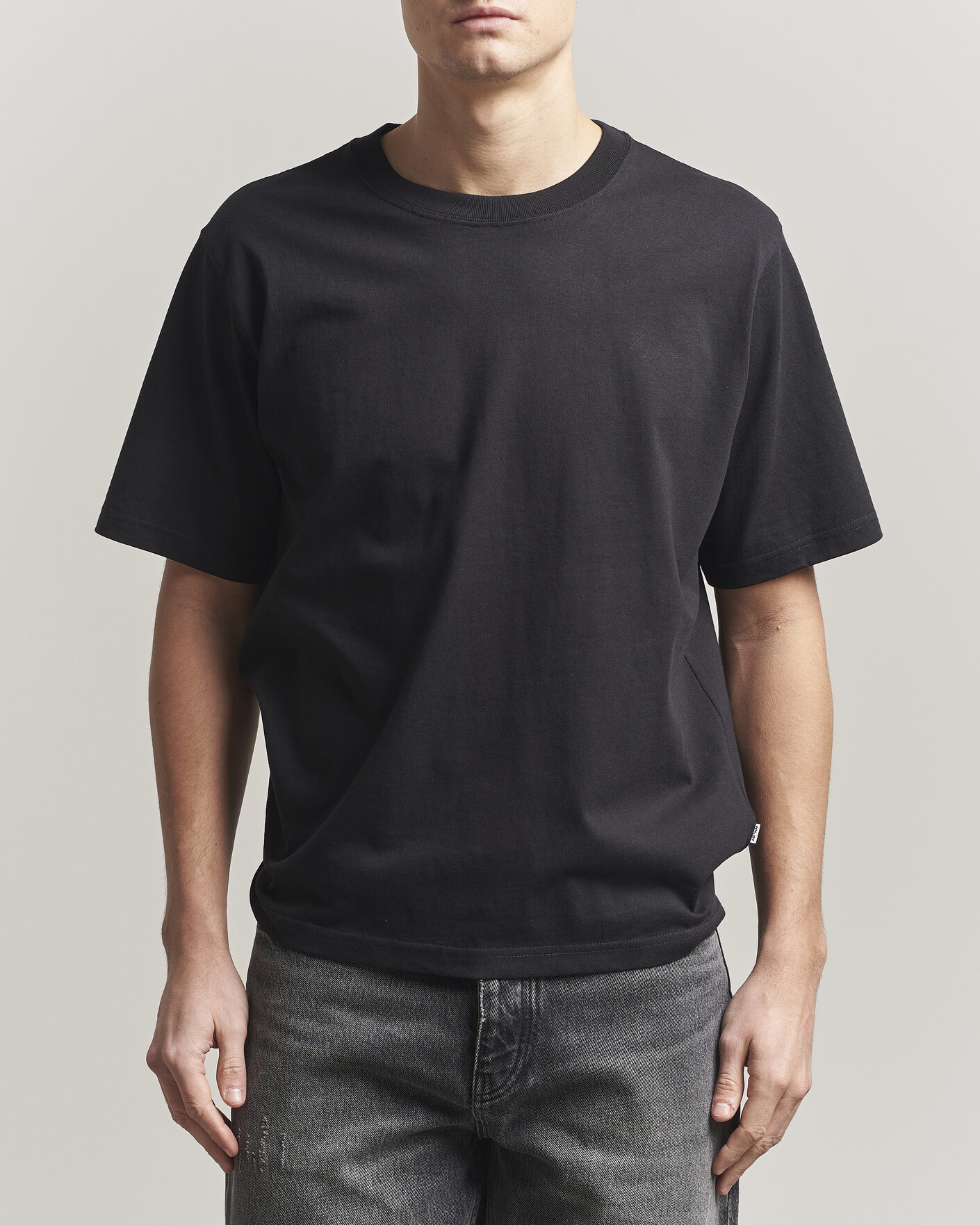 Heren | T-shirts | NN07 | Jett Washed Crew Neck T-Shirt Black