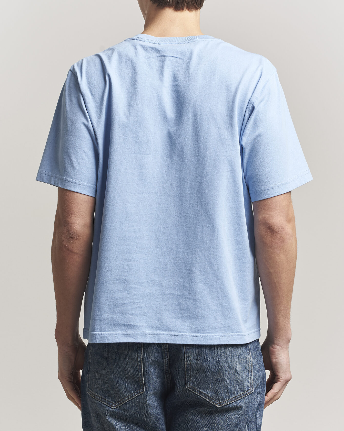 Heren | T-shirts | NN07 | Jett Embroidered Crew Neck T-Shirt Cerulian Blue
