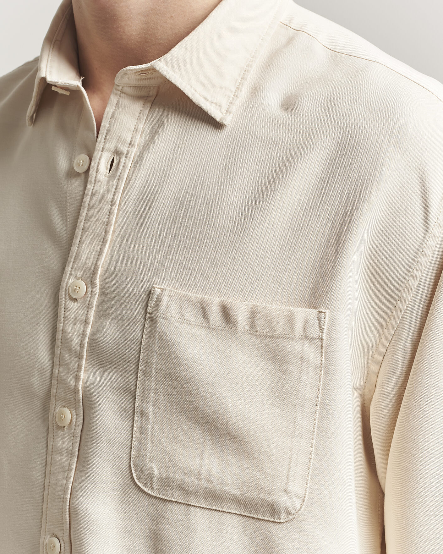 Heren | Overhemden | NN07 | Deon Tencel Shirt Ivory
