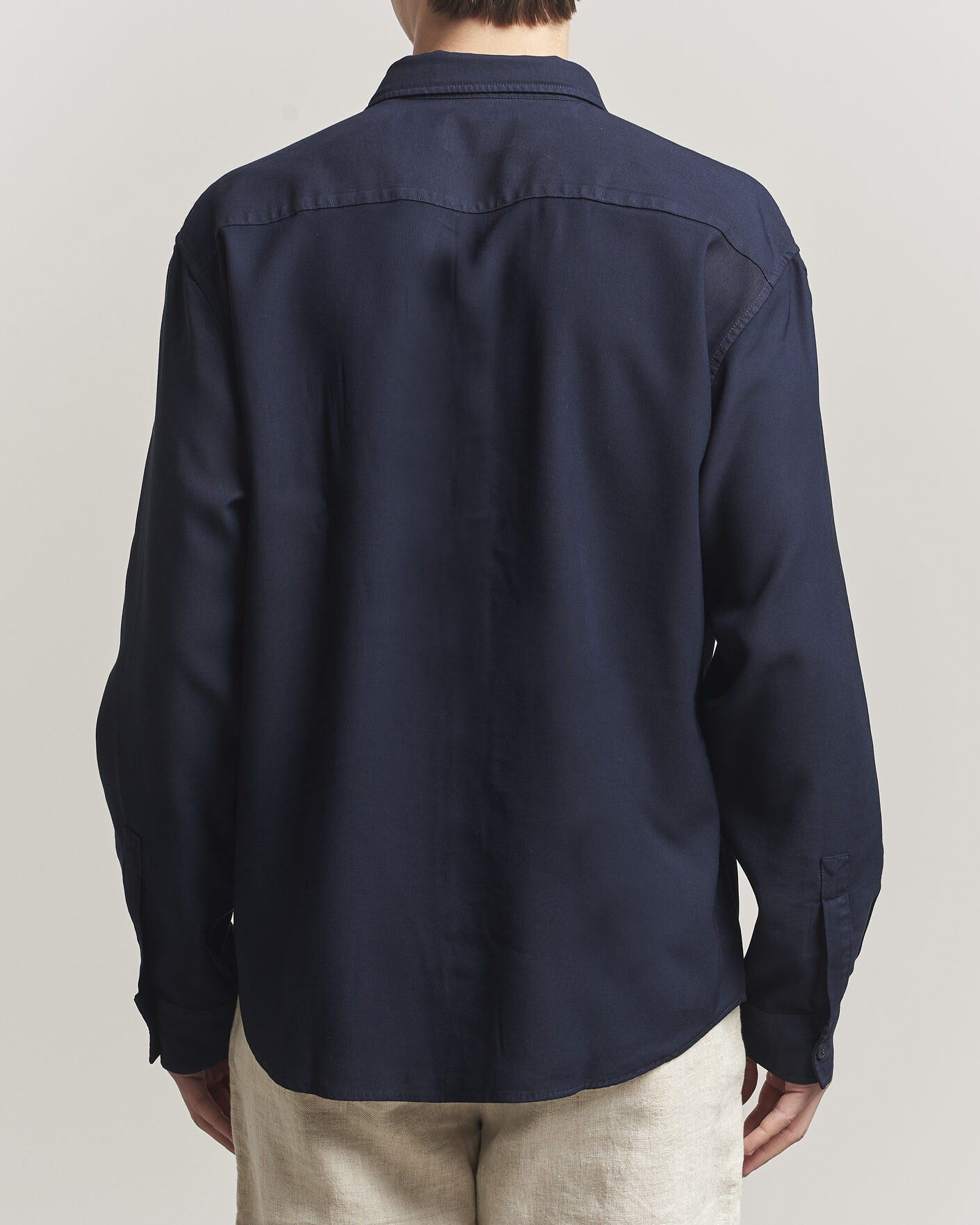 Heren | Overhemden | NN07 | Deon Tencel Shirt Navy Blue