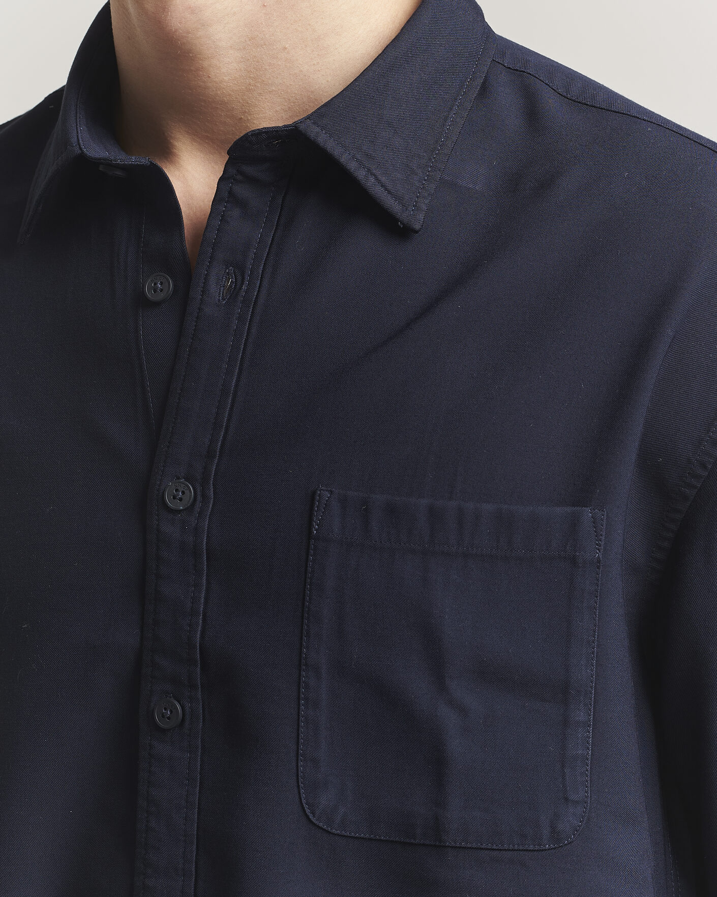 Heren | Overhemden | NN07 | Deon Tencel Shirt Navy Blue