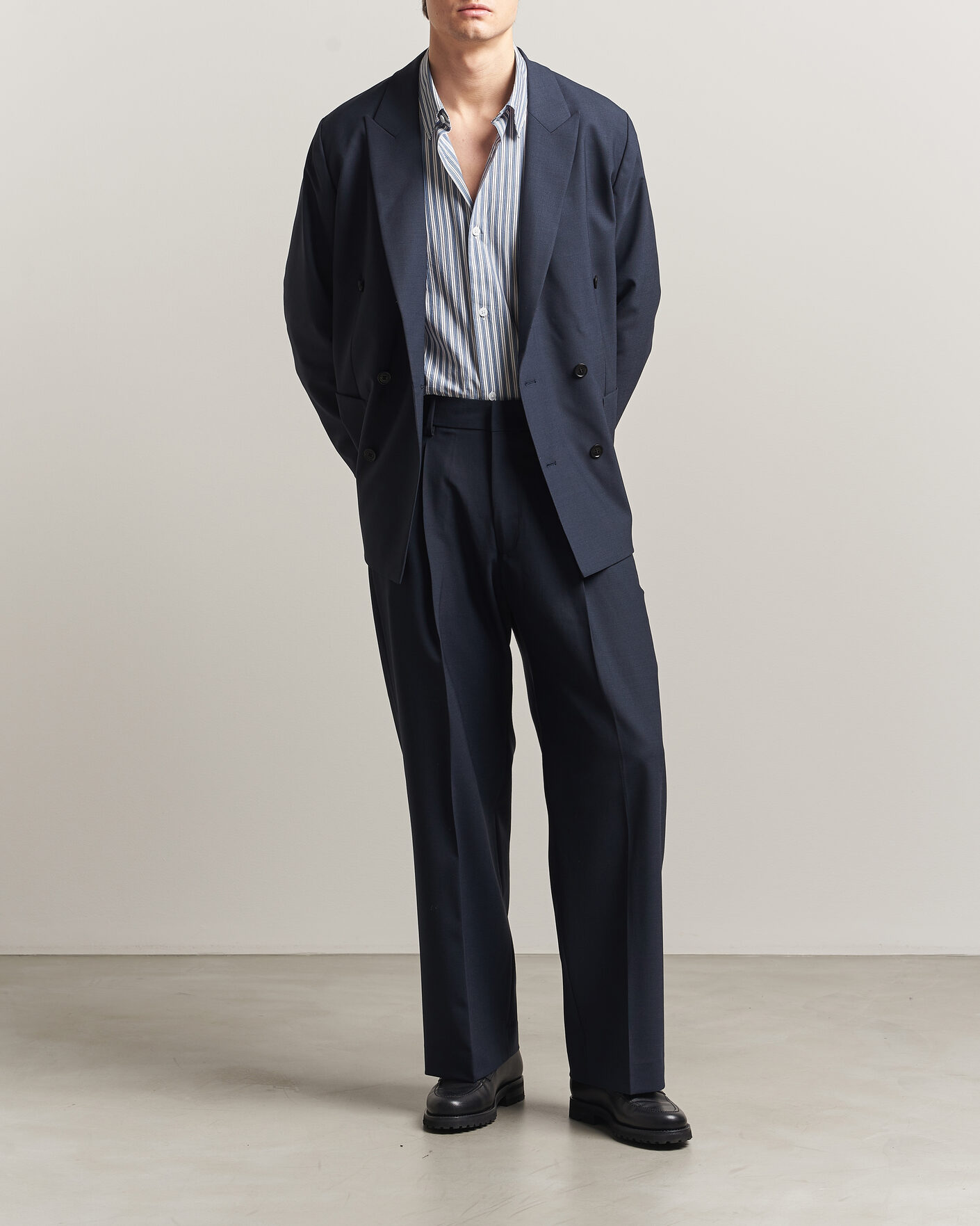 Heren | Blazers | NN07 | Jordin Summer Wool Double Breasted Blazer Deep Navy