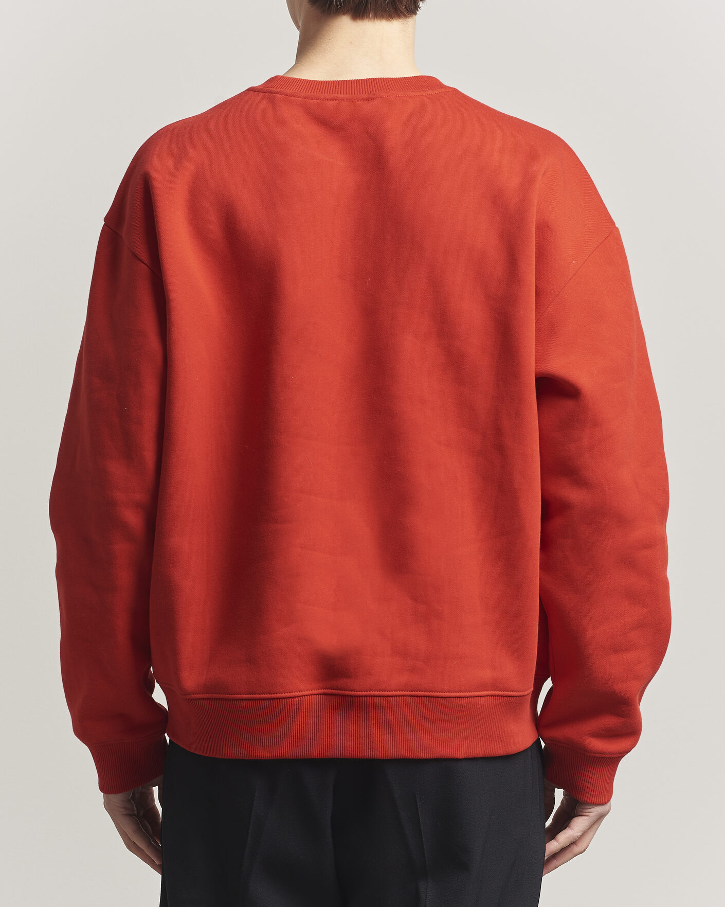 Heren | Truien | NN07 | David Embroidered Crew Neck Sweatshirt Chili Red