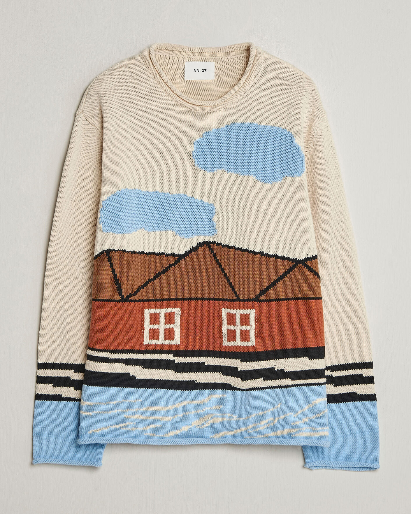 Heren | Truien | NN07 | Mikkel Knitted HQ Printed Sweater Multi