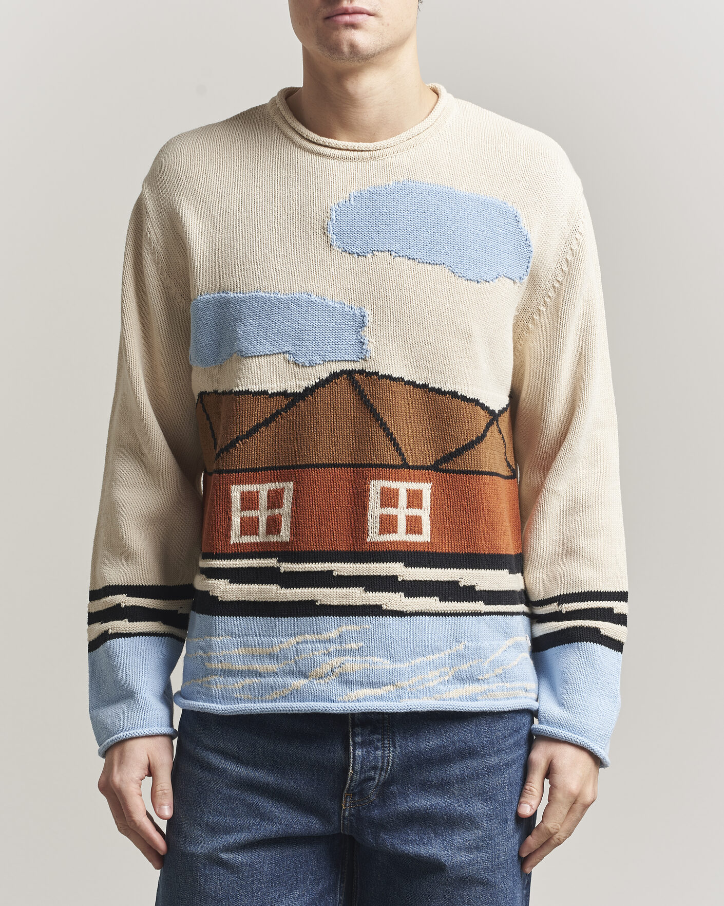 Heren | Truien | NN07 | Mikkel Knitted HQ Printed Sweater Multi