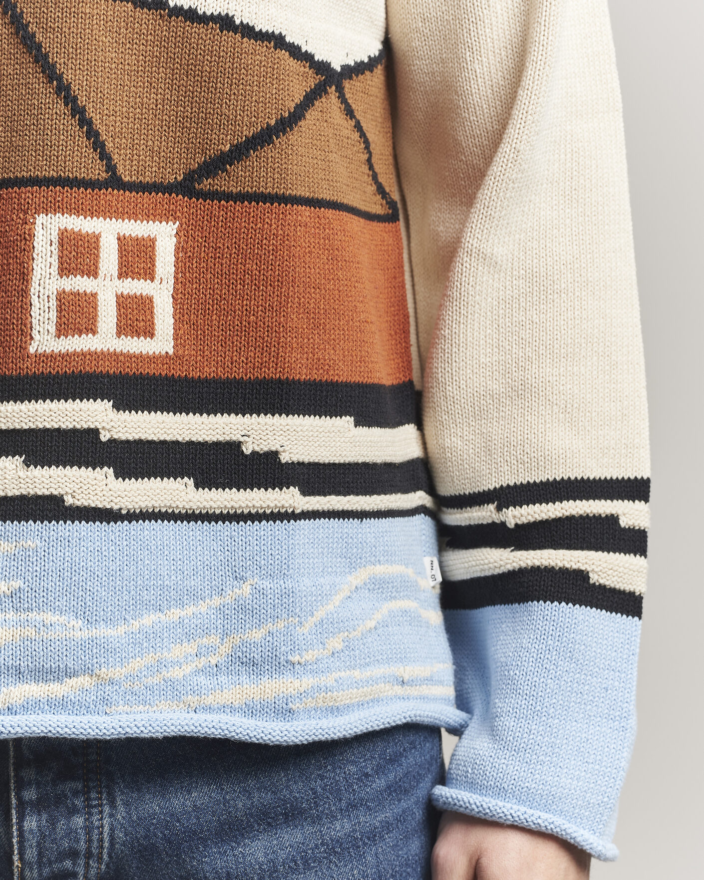 Heren | Truien | NN07 | Mikkel Knitted HQ Printed Sweater Multi