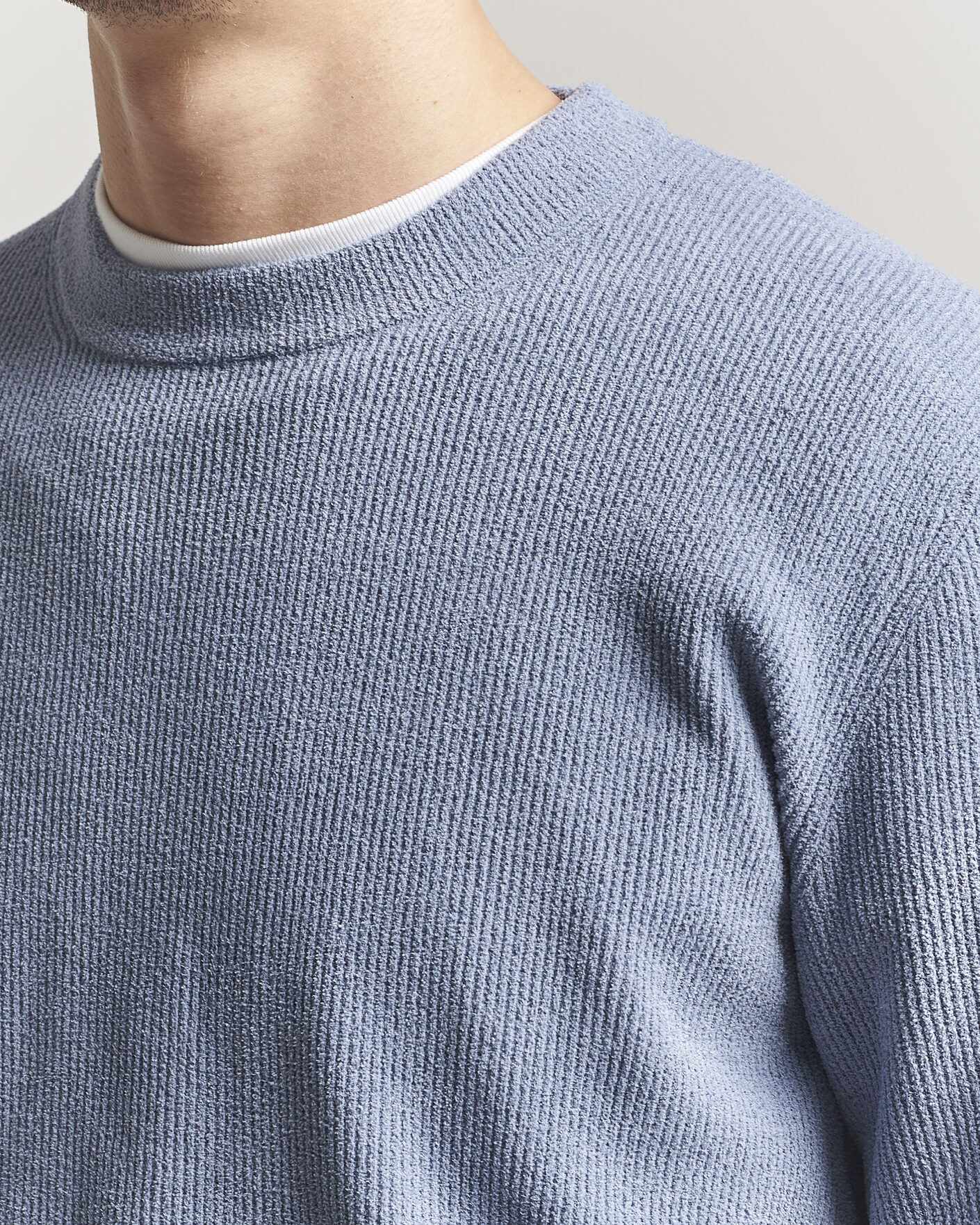 Heren | Truien | NN07 | Danny Knitted Sweater Stone Blue