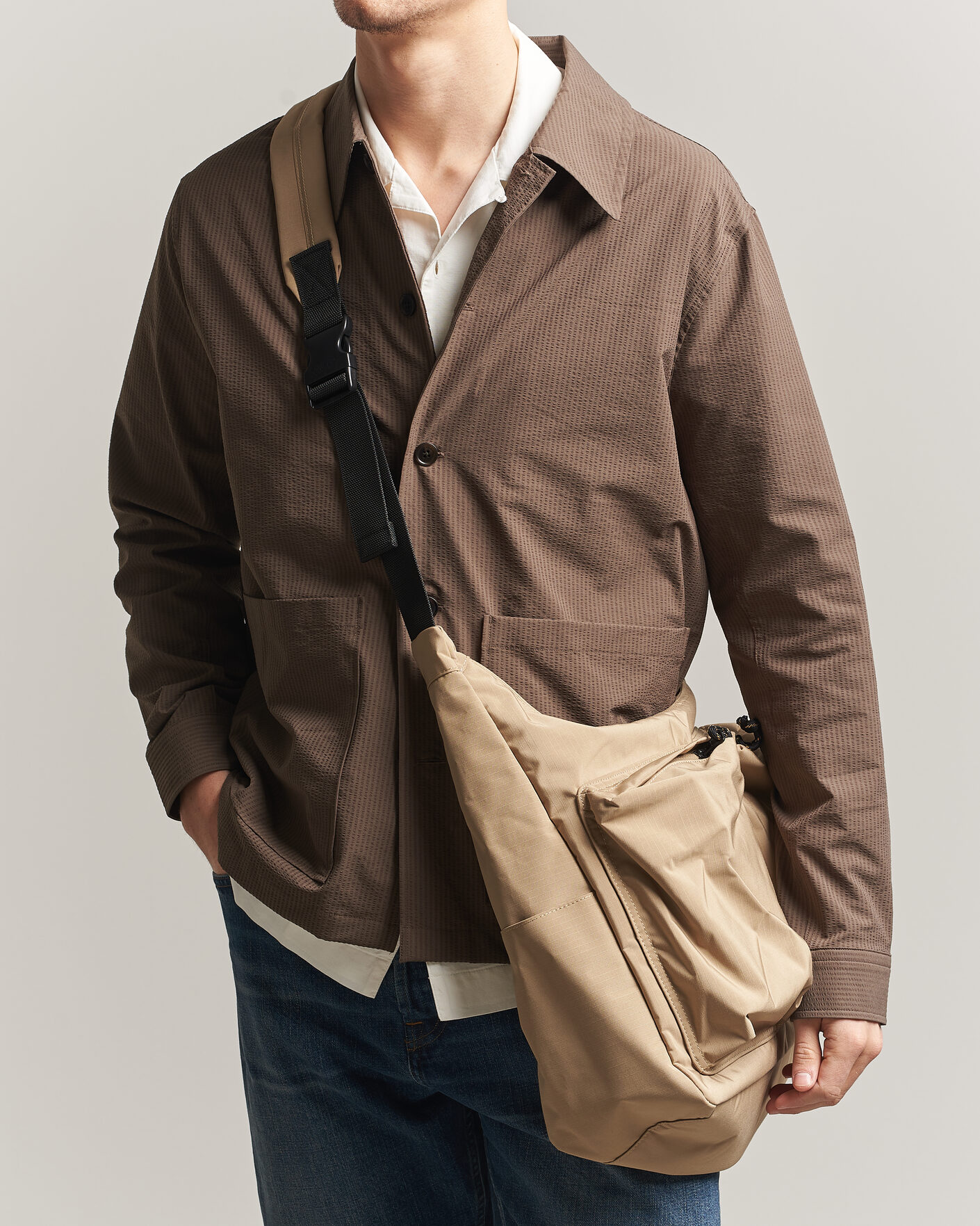 Heren | Tassen | NN07 | Nylon Ripstop Messenger Bag Desert Khaki