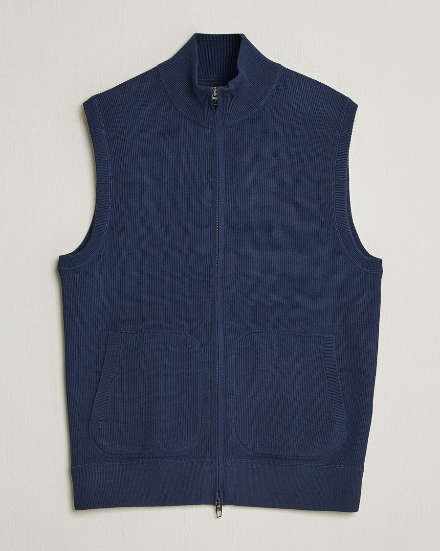 Heren | Truien | RLX Ralph Lauren | Cotton Coolmax Mockneck Vest Refined Navy