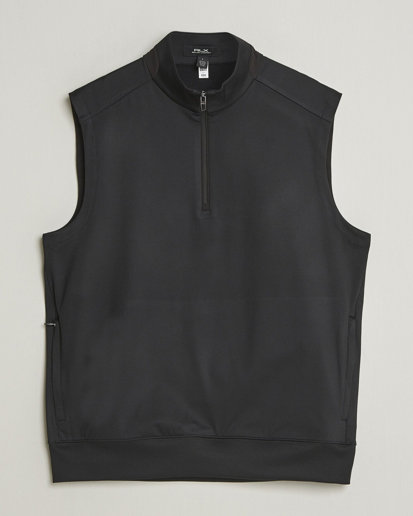 Heren | Gilets | RLX Ralph Lauren | Half-Zip Luxury Jersey Vest Polo Black