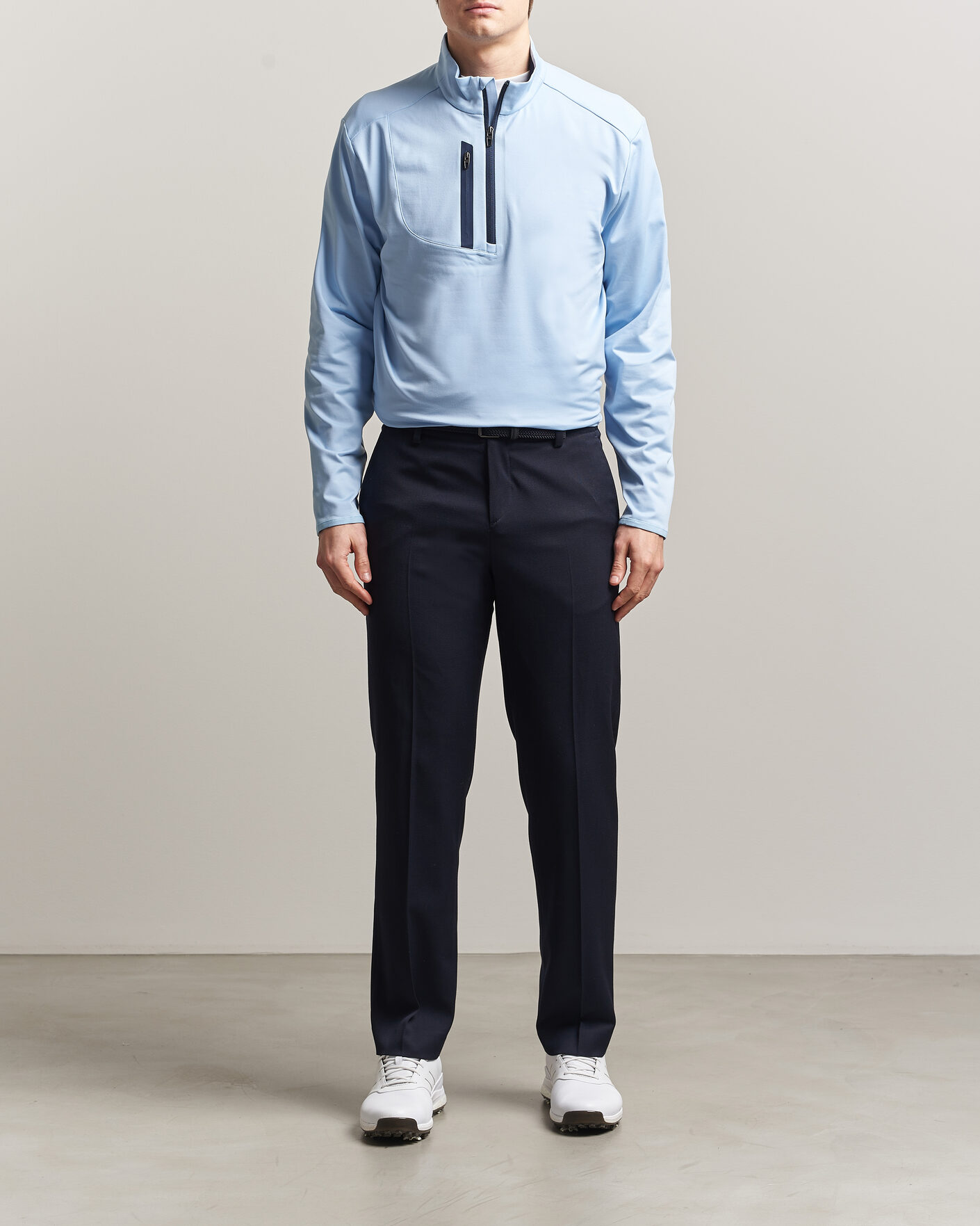 Heren | Truien | RLX Ralph Lauren | Luxury Jersey Half Zip Office Blue