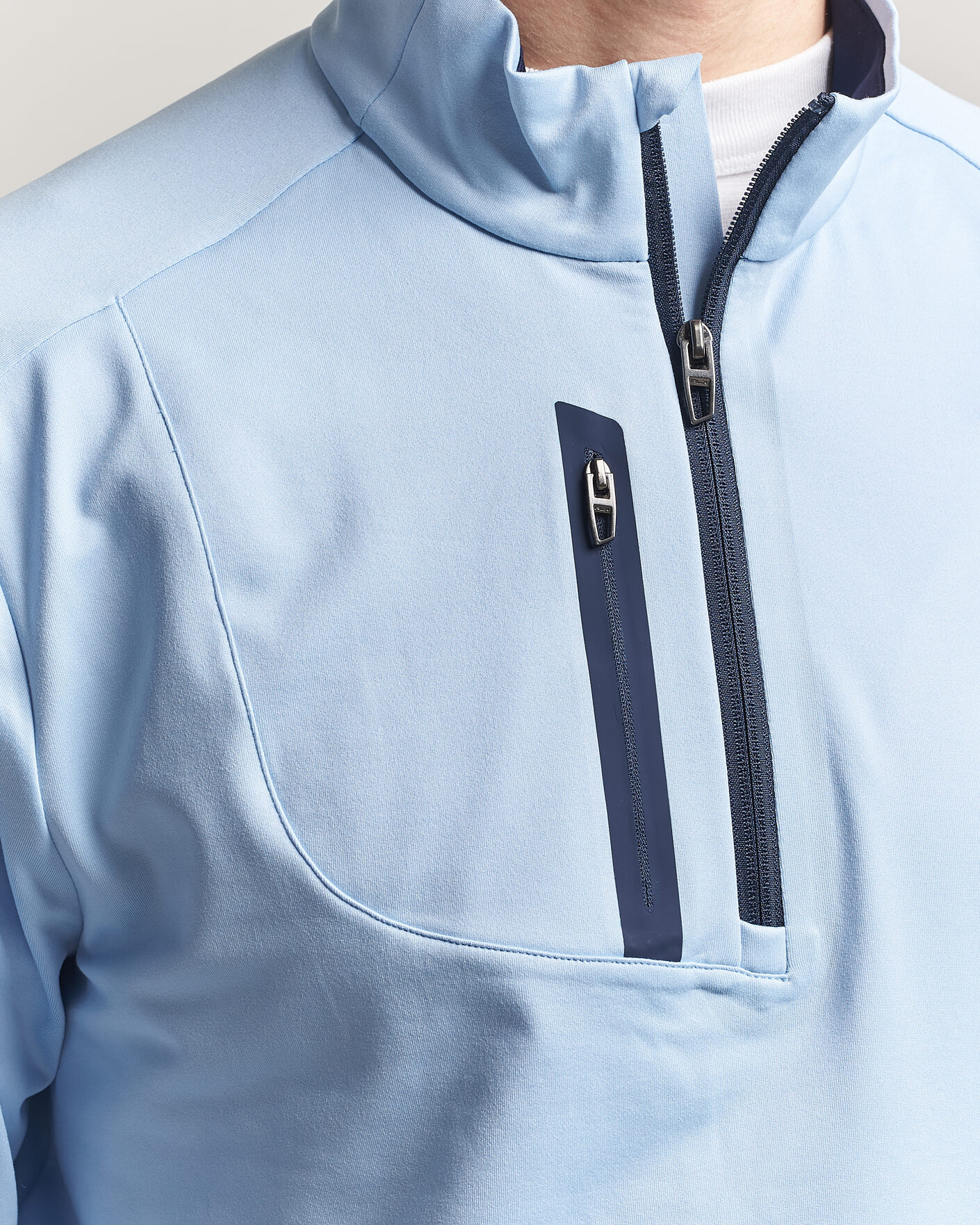 Heren | Golfkleding | RLX Ralph Lauren | Luxury Jersey Half Zip Office Blue