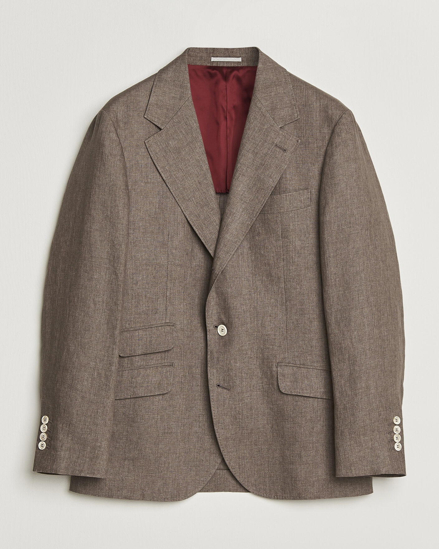 Heren | Blazers | Brunello Cucinelli | Linen Blazer Dark Brown