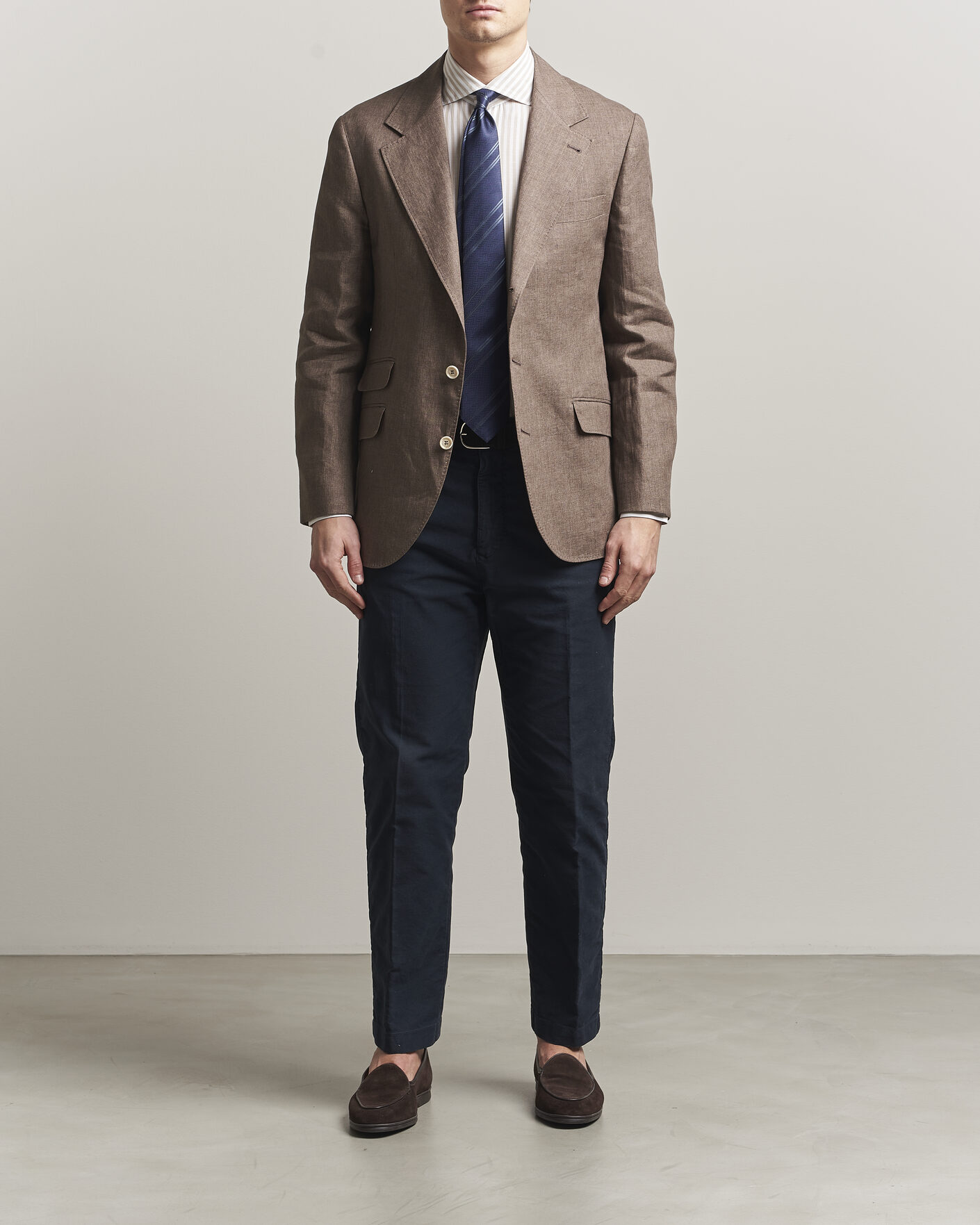 Heren | Blazers | Brunello Cucinelli | Linen Blazer Dark Brown