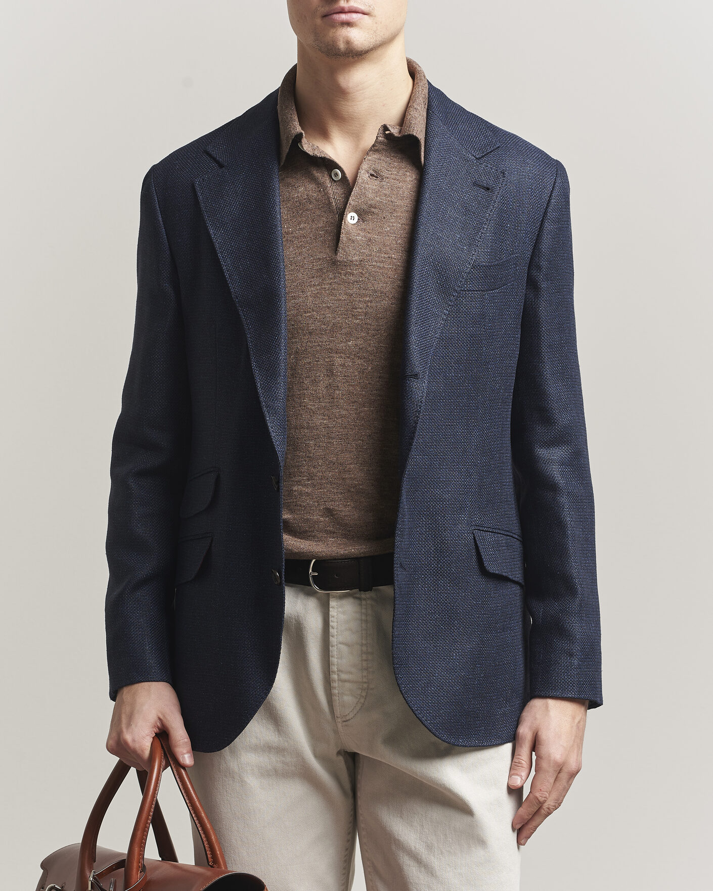 Heren | Blazers | Brunello Cucinelli | Linen/Silk Hopsack Blazer Navy