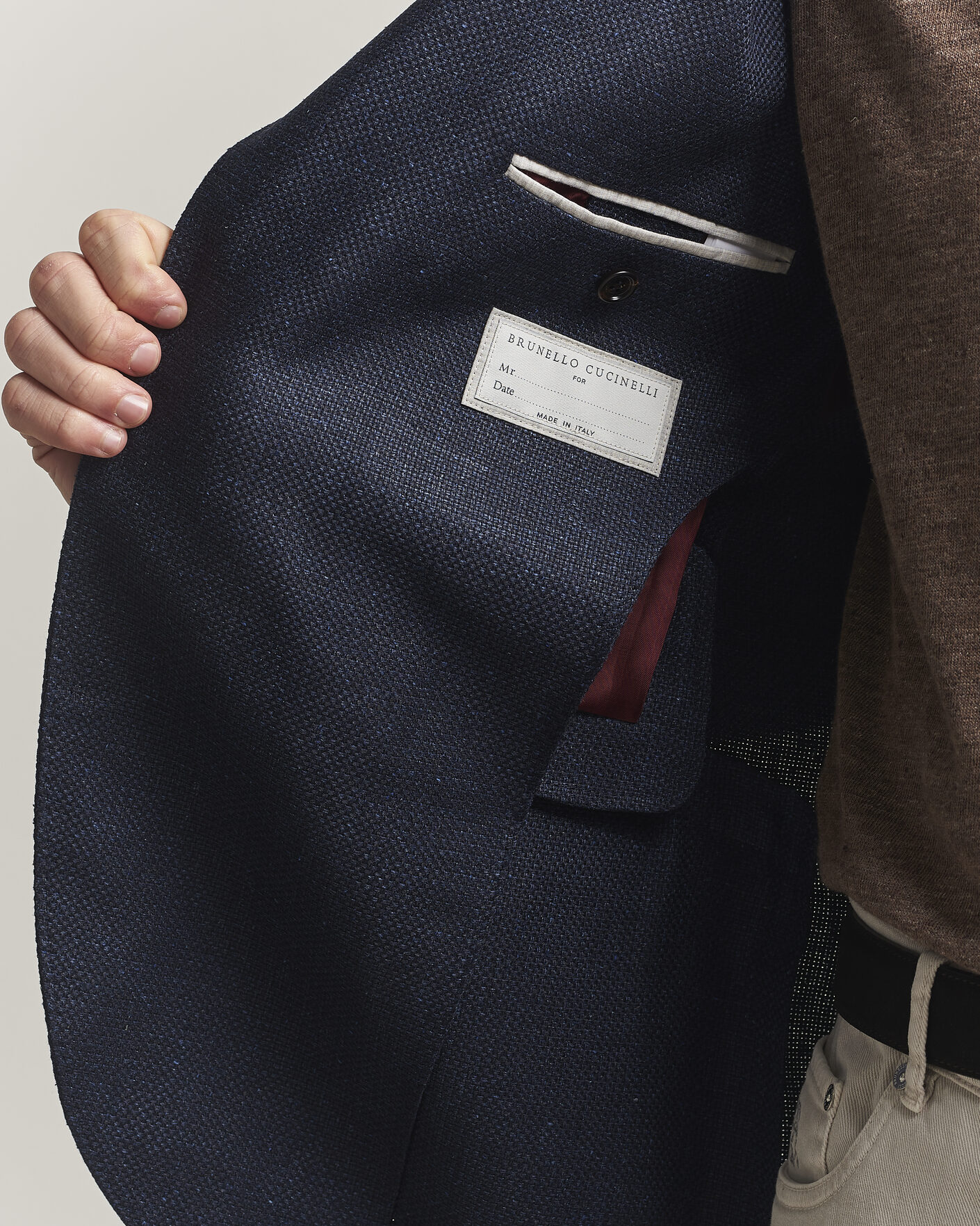 Heren | Blazers | Brunello Cucinelli | Linen/Silk Hopsack Blazer Navy