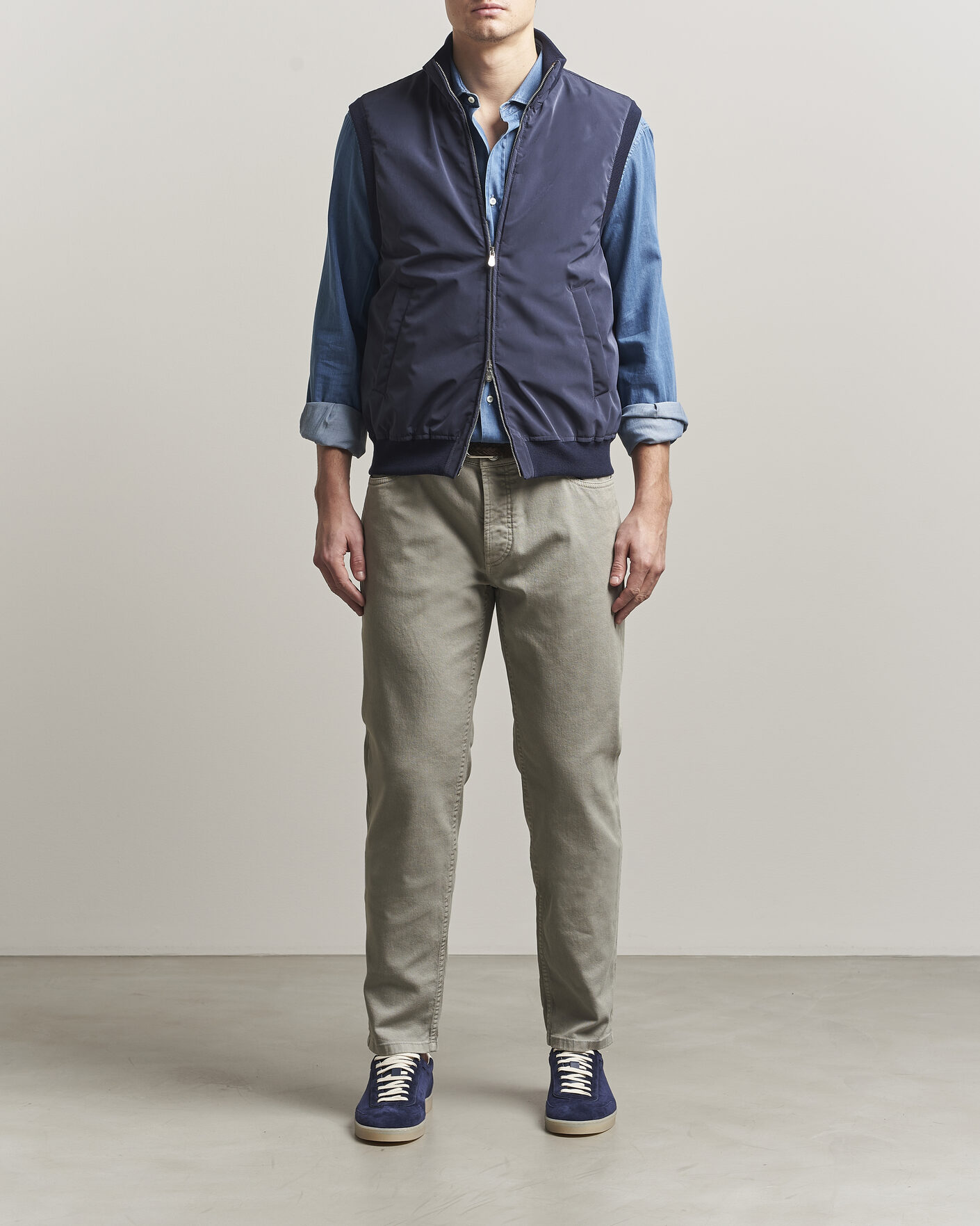 Heren | Broeken | Brunello Cucinelli | Traditional Fit Bull Denim Pants Olive