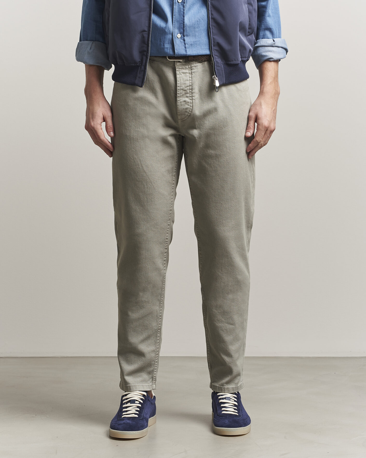 Heren | Broeken | Brunello Cucinelli | Traditional Fit Bull Denim Pants Olive