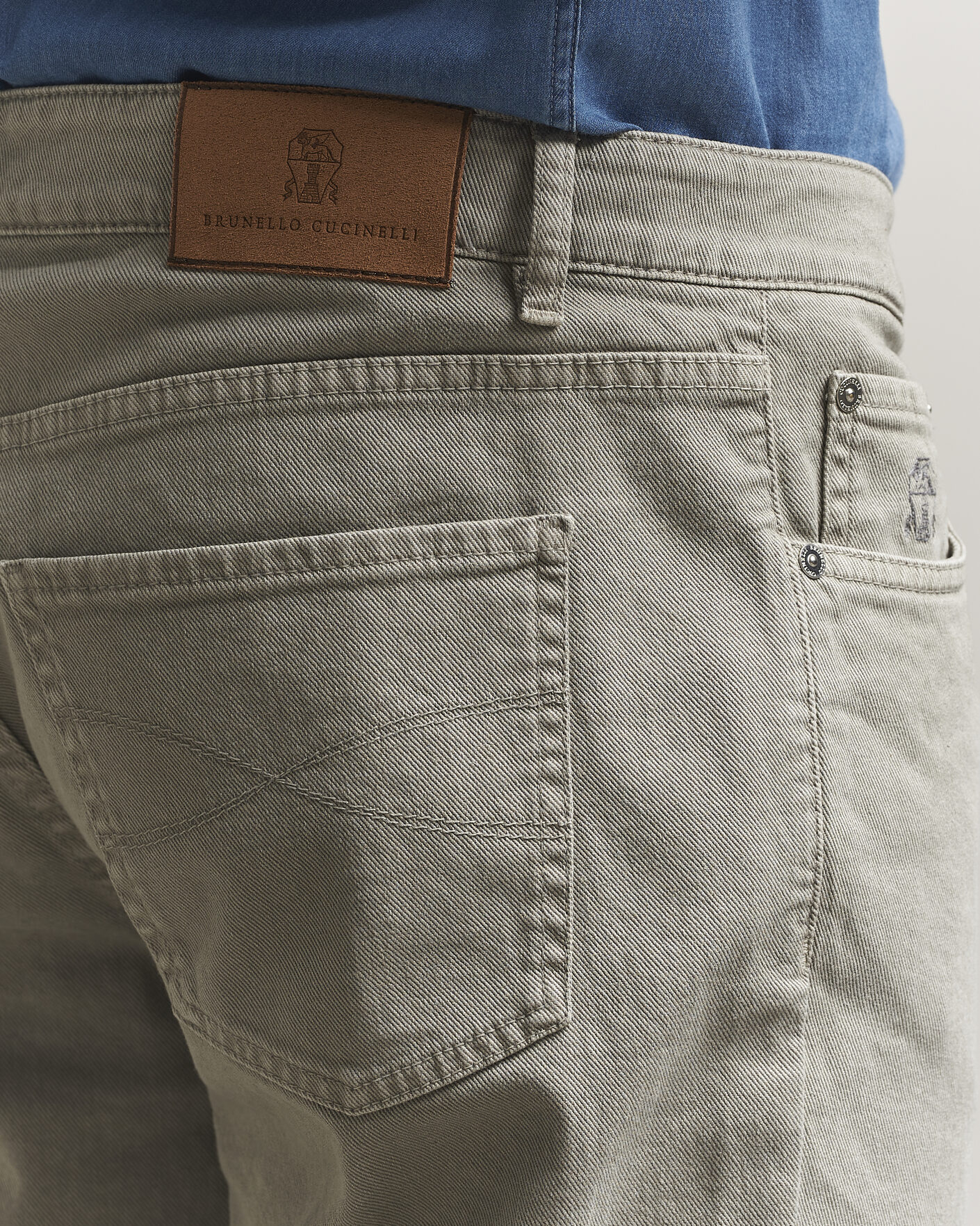 Heren | Broeken | Brunello Cucinelli | Traditional Fit Bull Denim Pants Olive