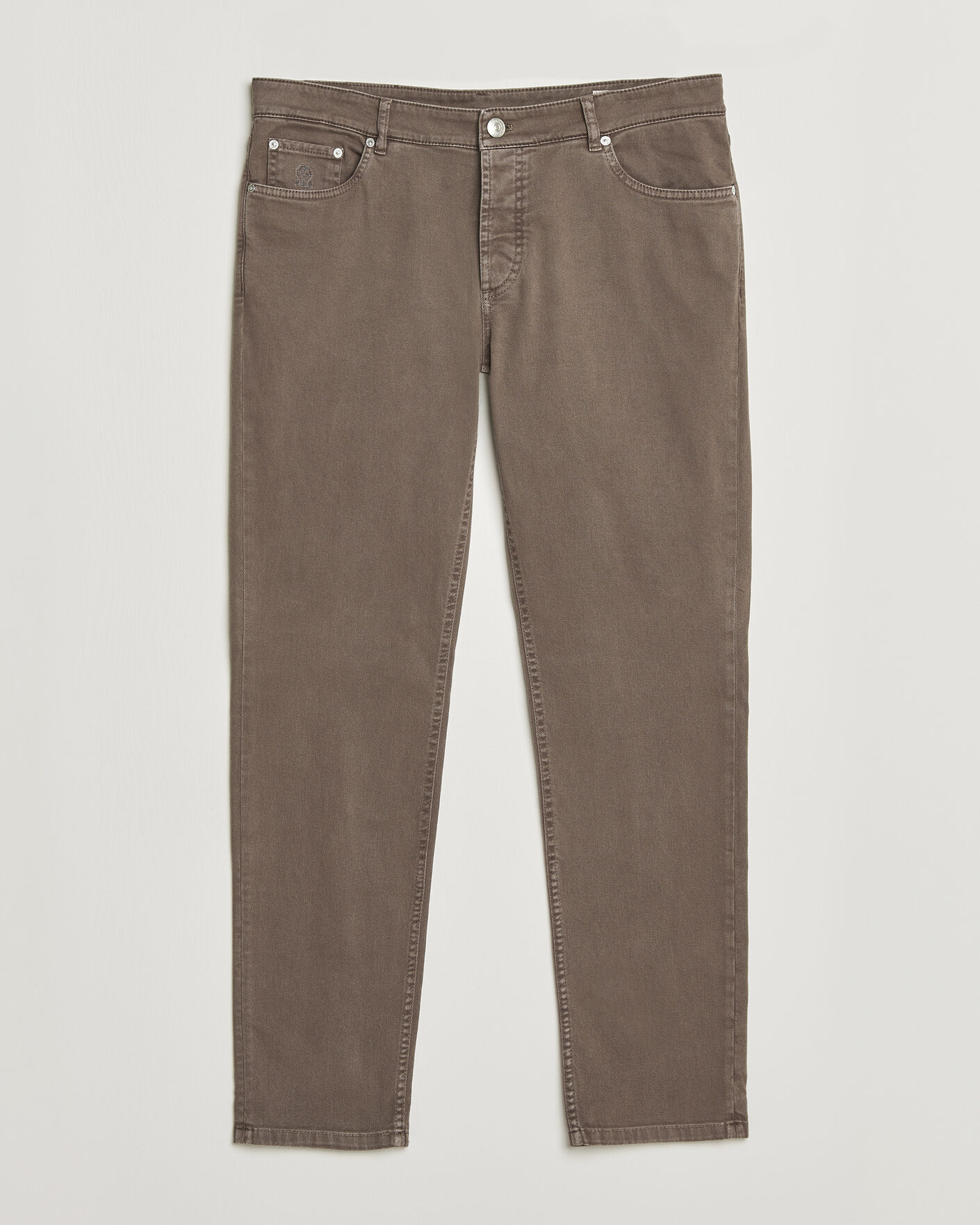 Heren | Broeken | Brunello Cucinelli | Traditional Fit Bull Denim Pants Dark Brown