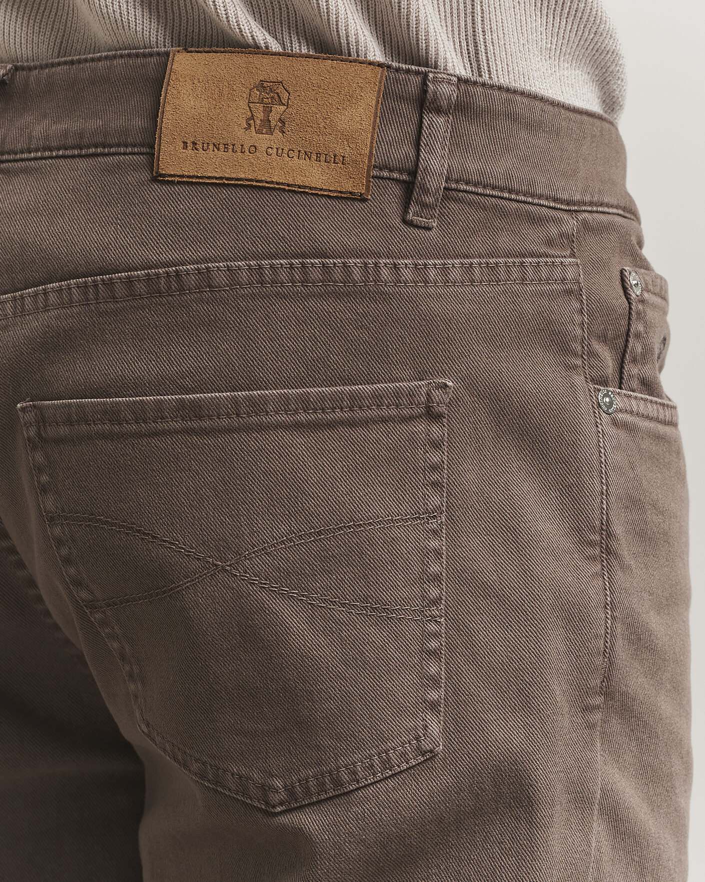 Heren | Broeken | Brunello Cucinelli | Traditional Fit Bull Denim Pants Dark Brown